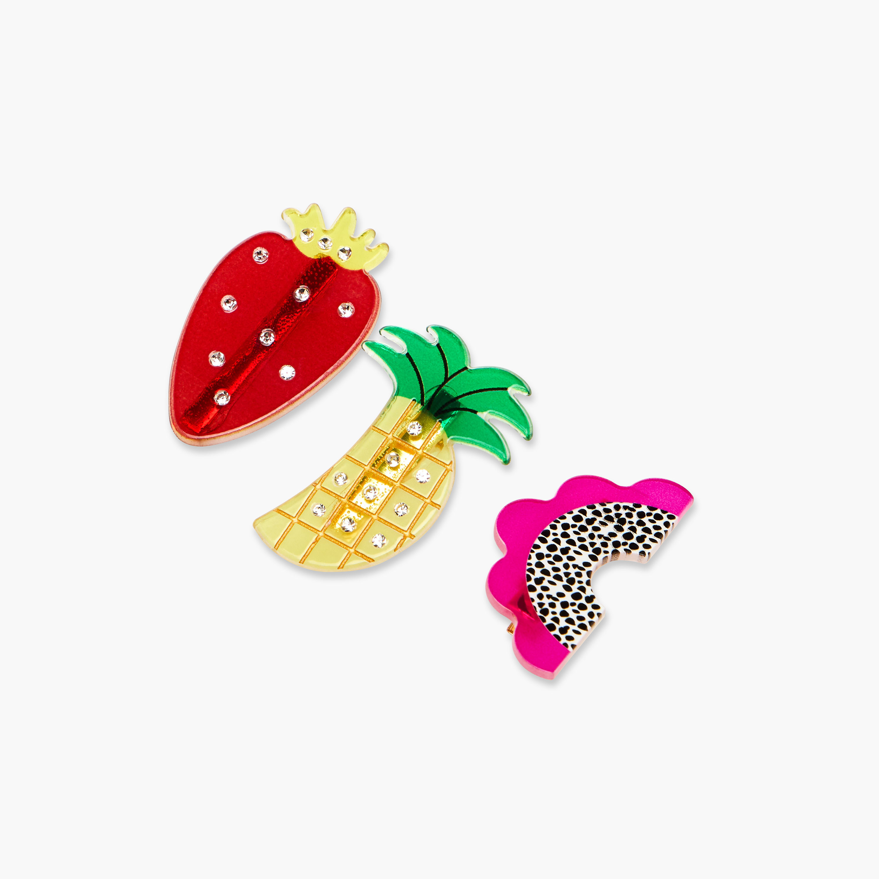 Set of 3 - Fruit Pattern Hair Clip-women-hairaccessories-clips-image-4