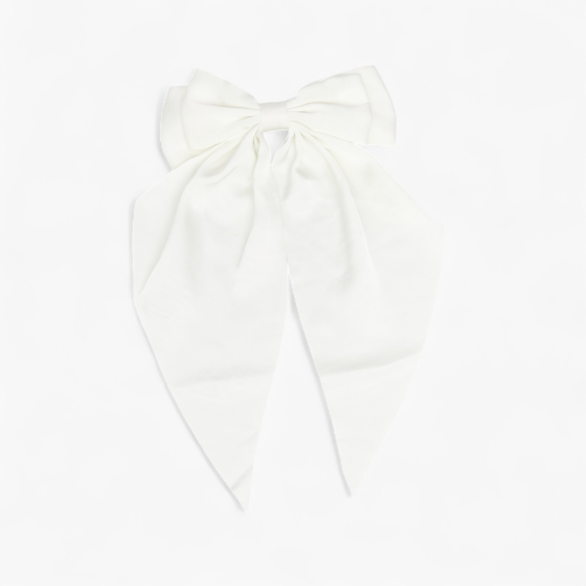 Satin Bow Accent Barrette Hair Clip-women-hairaccessories-clips-image-1