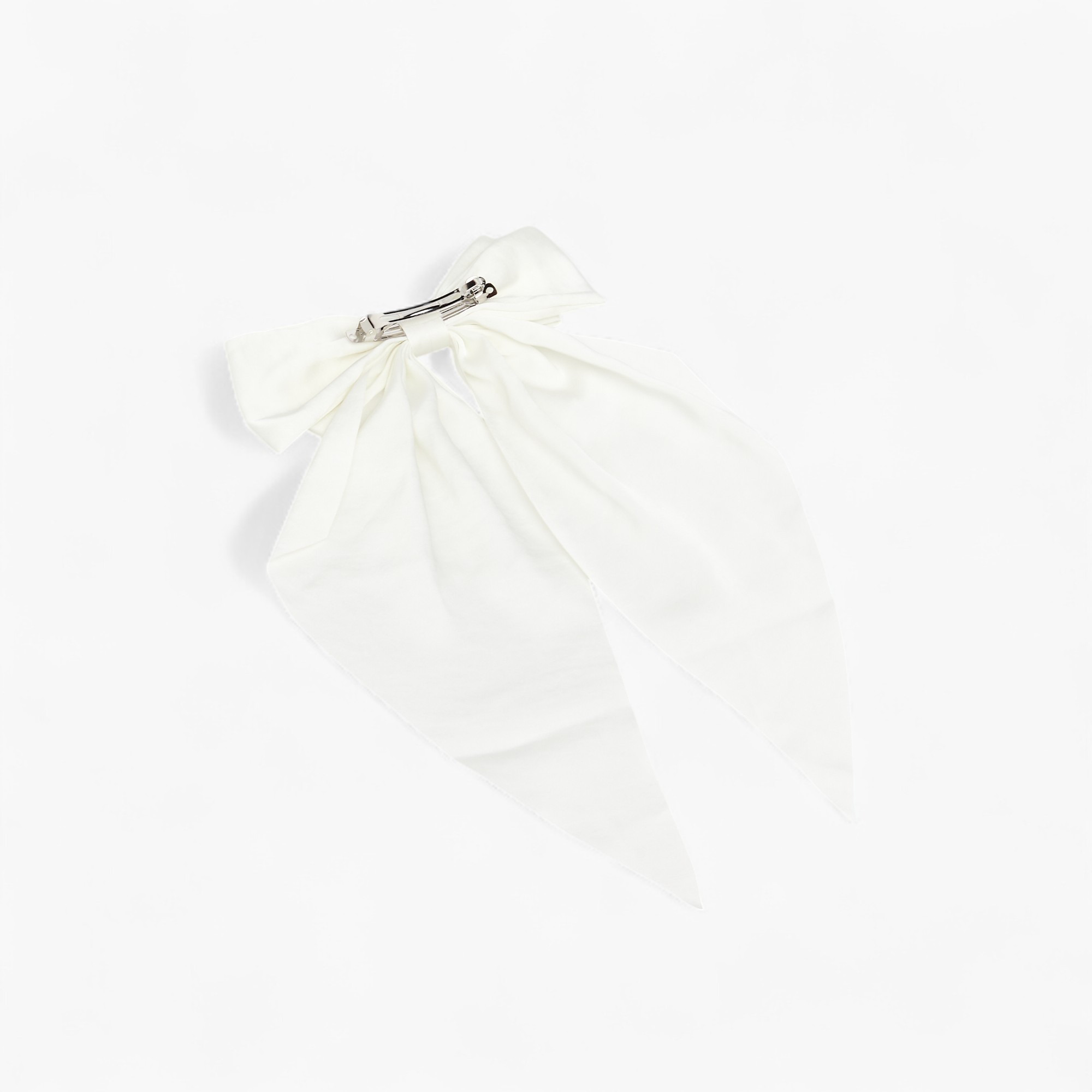 Satin Bow Accent Barrette Hair Clip-women-hairaccessories-clips-image-4