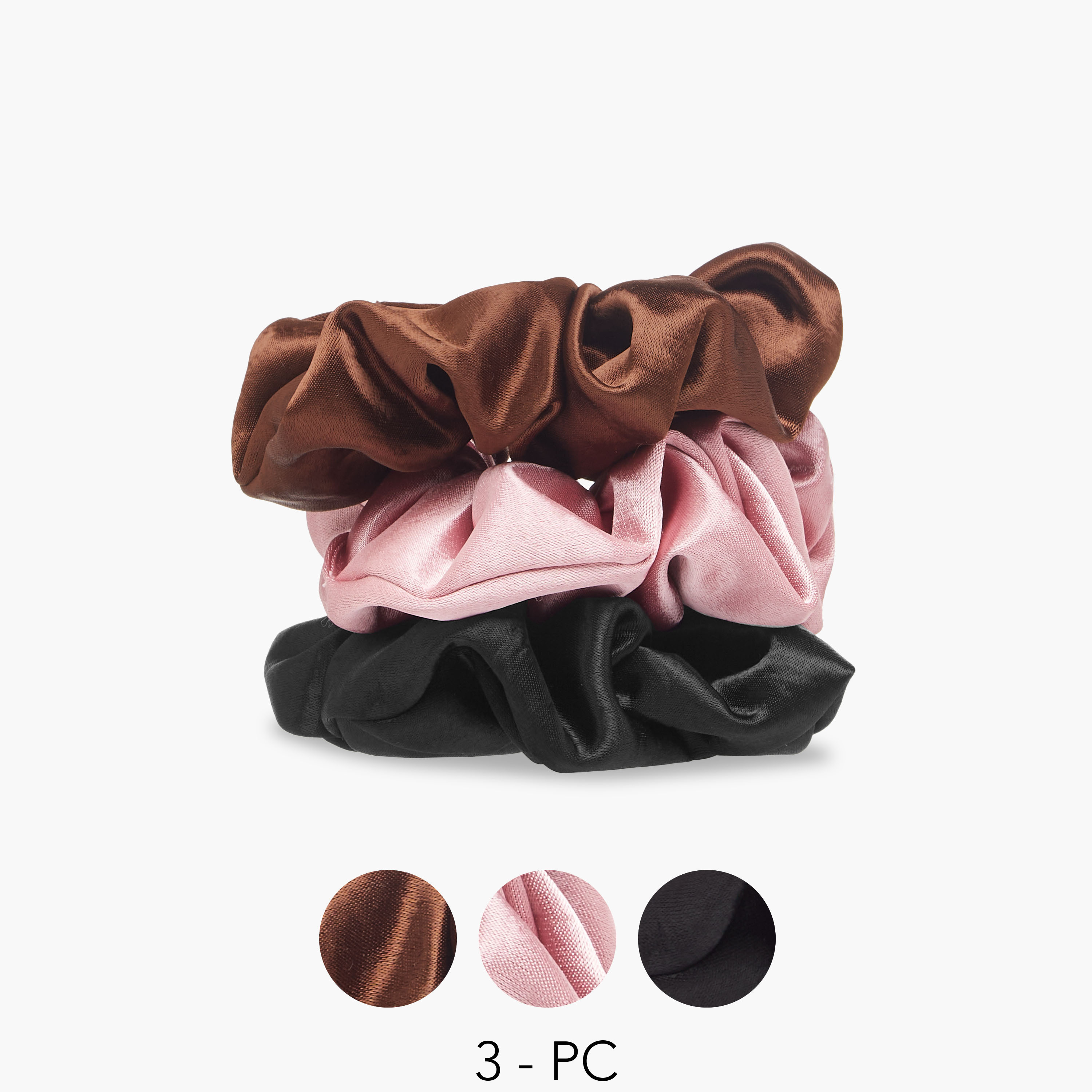 Set of 3 - Gloo Elasticated Hair Scrunchie-women-hairaccessories-scrunchies-image-1