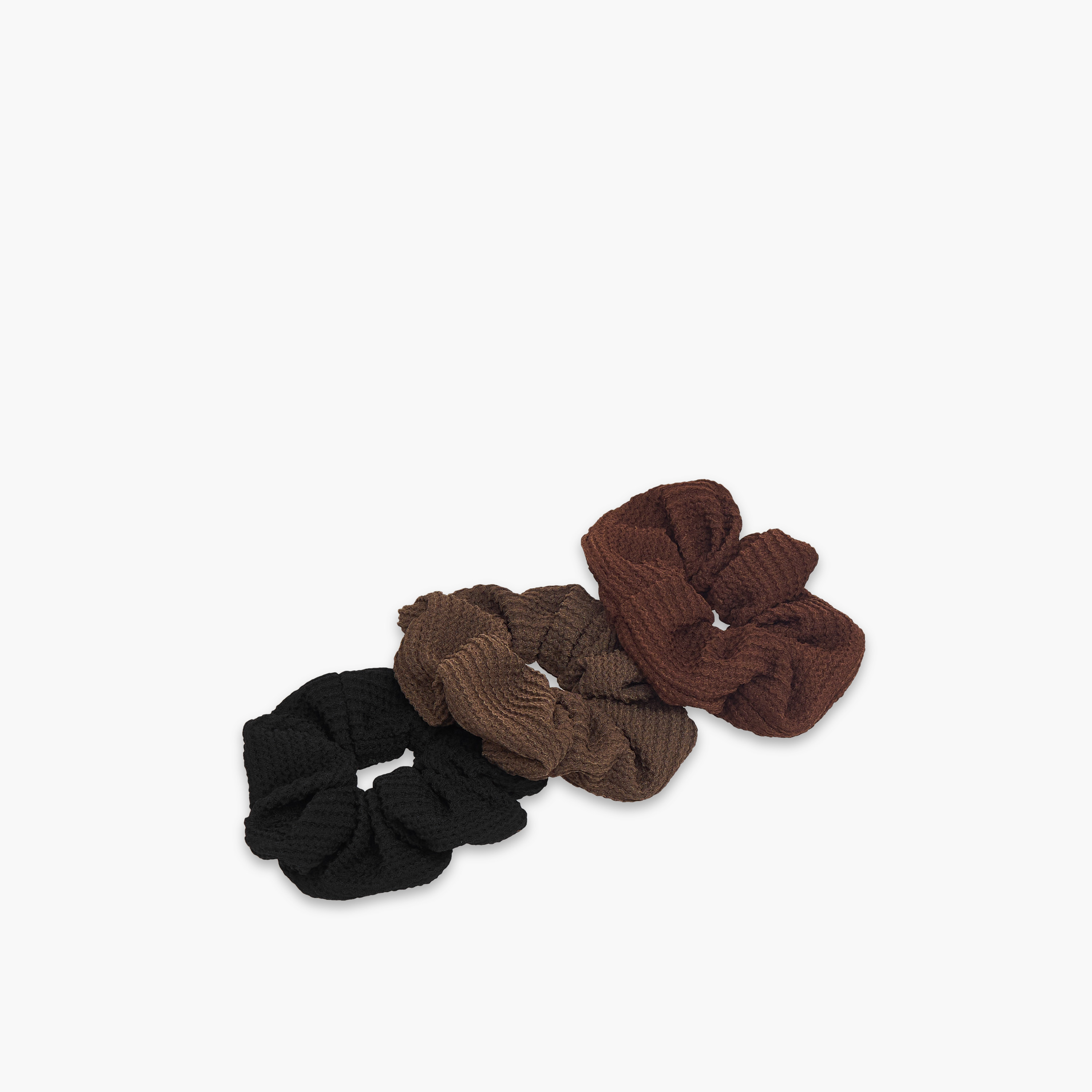 طقم ربطة سكرانشي 3 قطع بارزة الملمس من جلو-women-hairaccessories-image-2