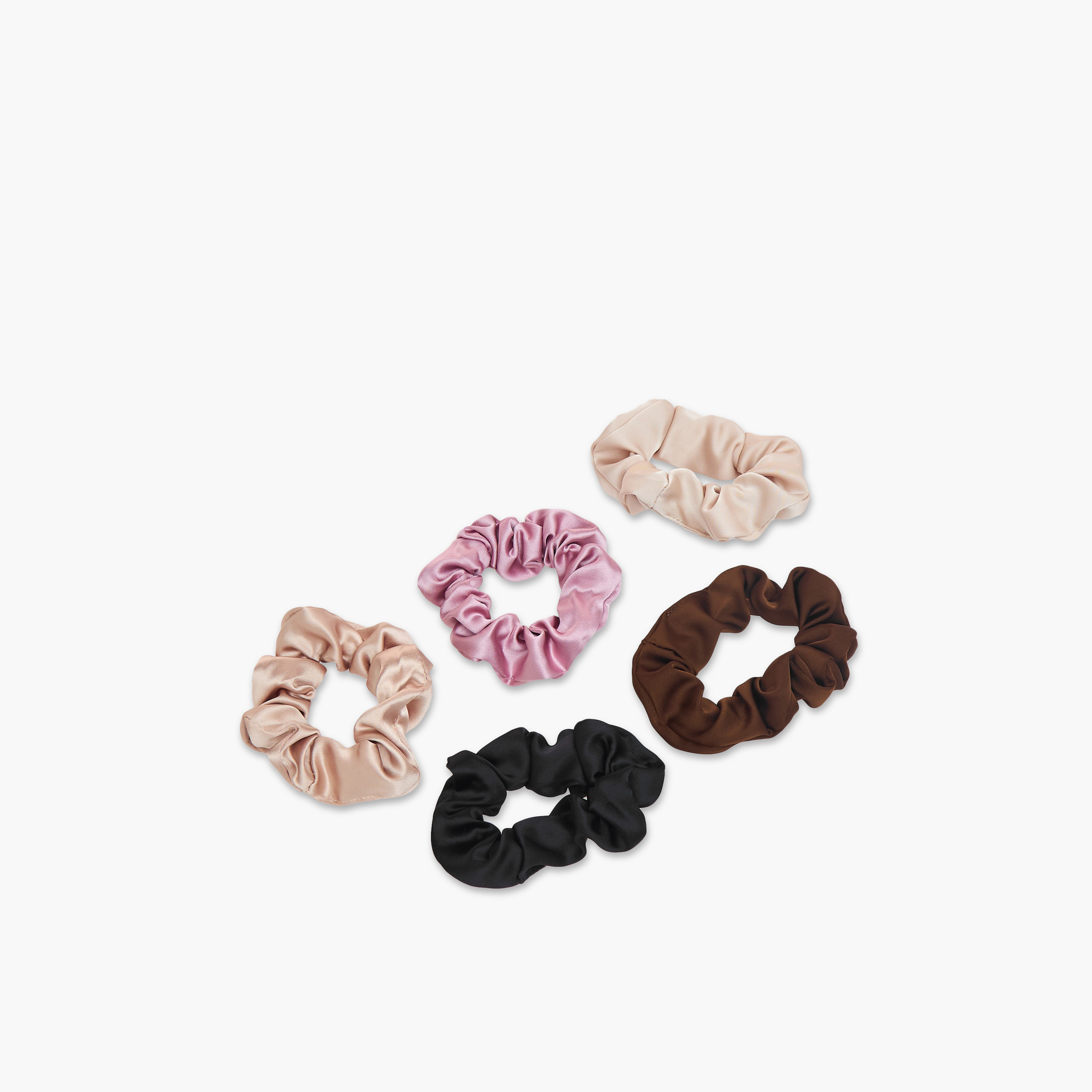 Set of 5 - Gloo Satin Scrunchie-women-hairaccessories-image-3