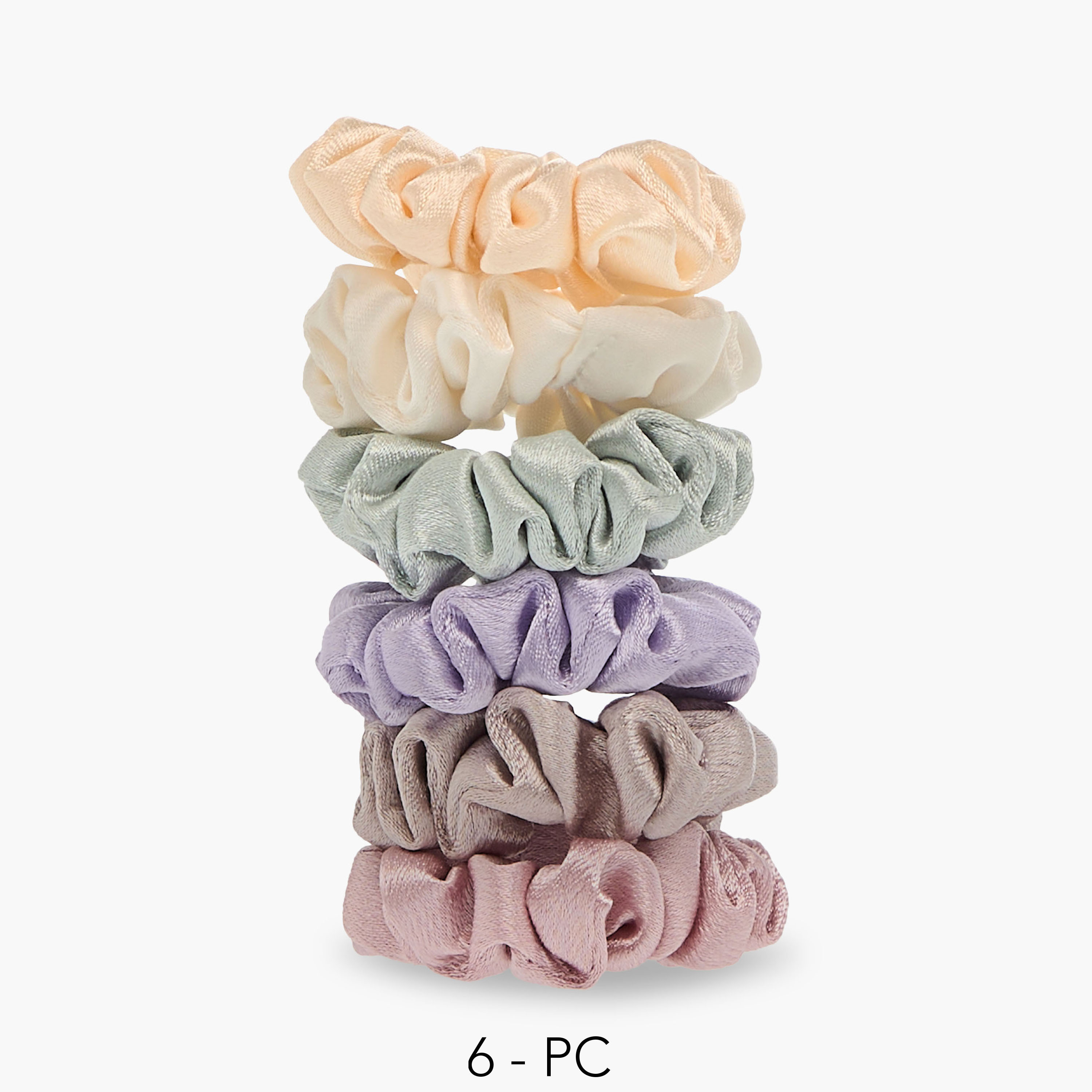 ربطات سكرانشي ستان من جلو - طقم 6 قطع-women-hairaccessories-scrunchies-image-1