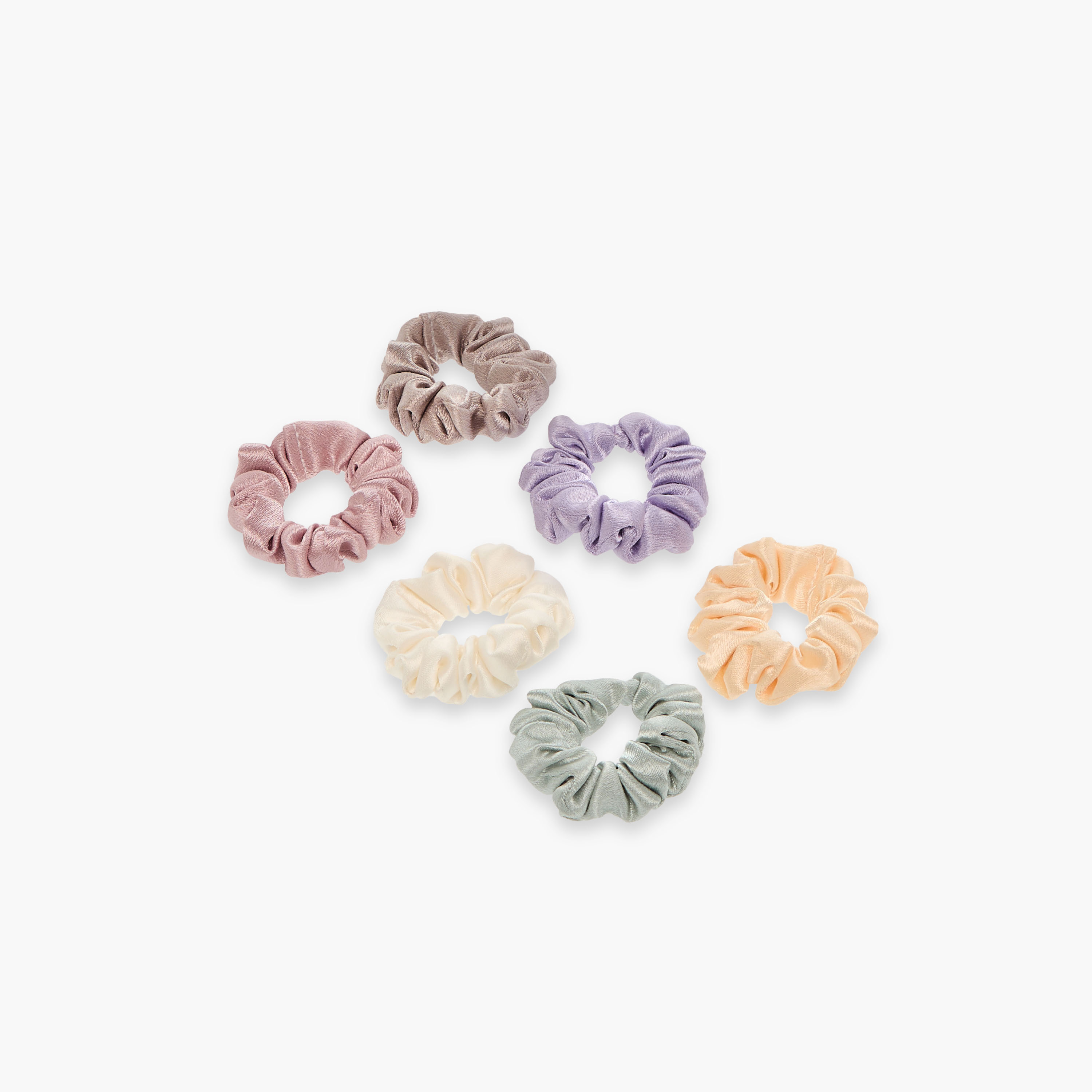 ربطات سكرانشي ستان من جلو - طقم 6 قطع-women-hairaccessories-scrunchies-image-3
