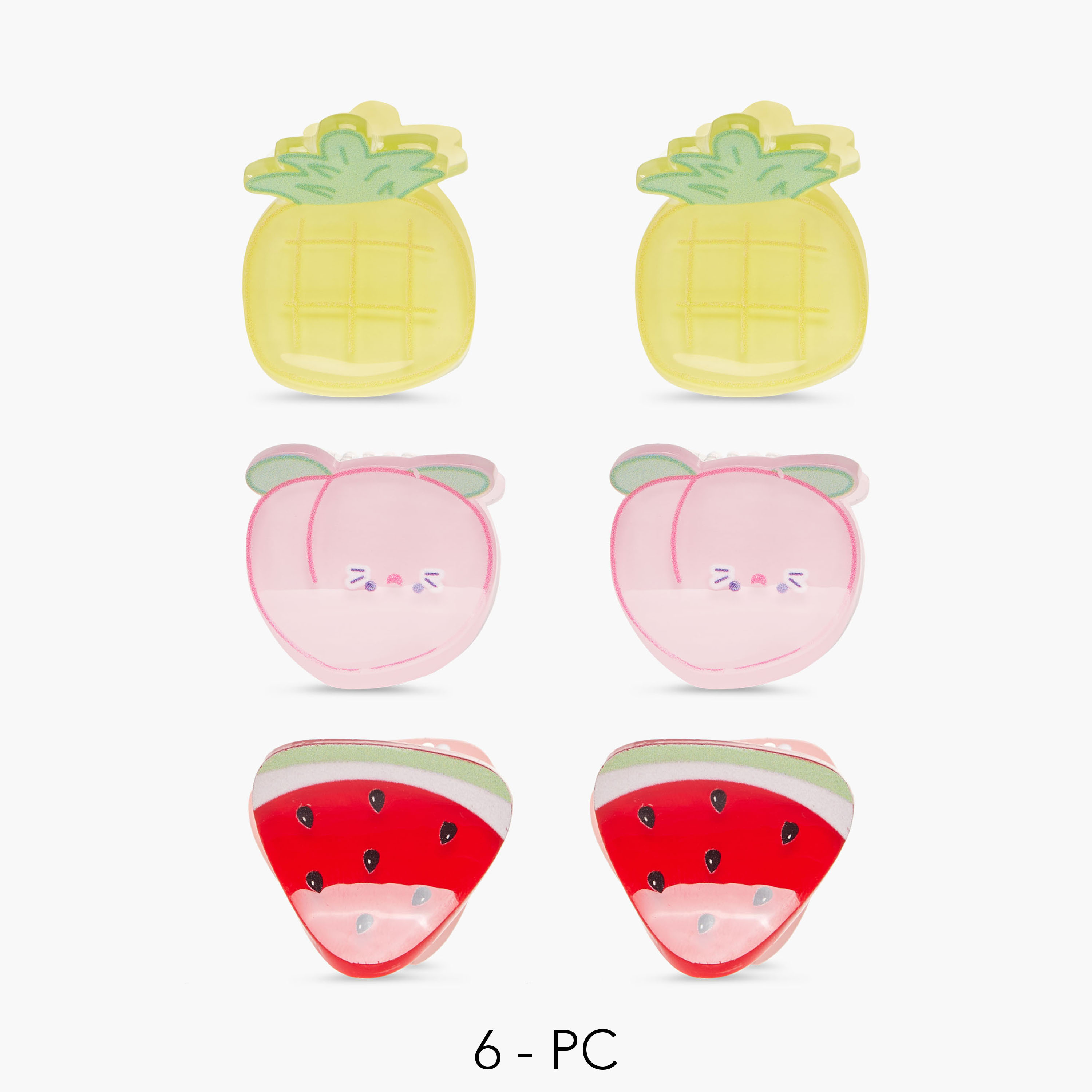 Set of 6 - Gloo Fruit Hair Clamp-women-hairaccessories-clamps-image-1