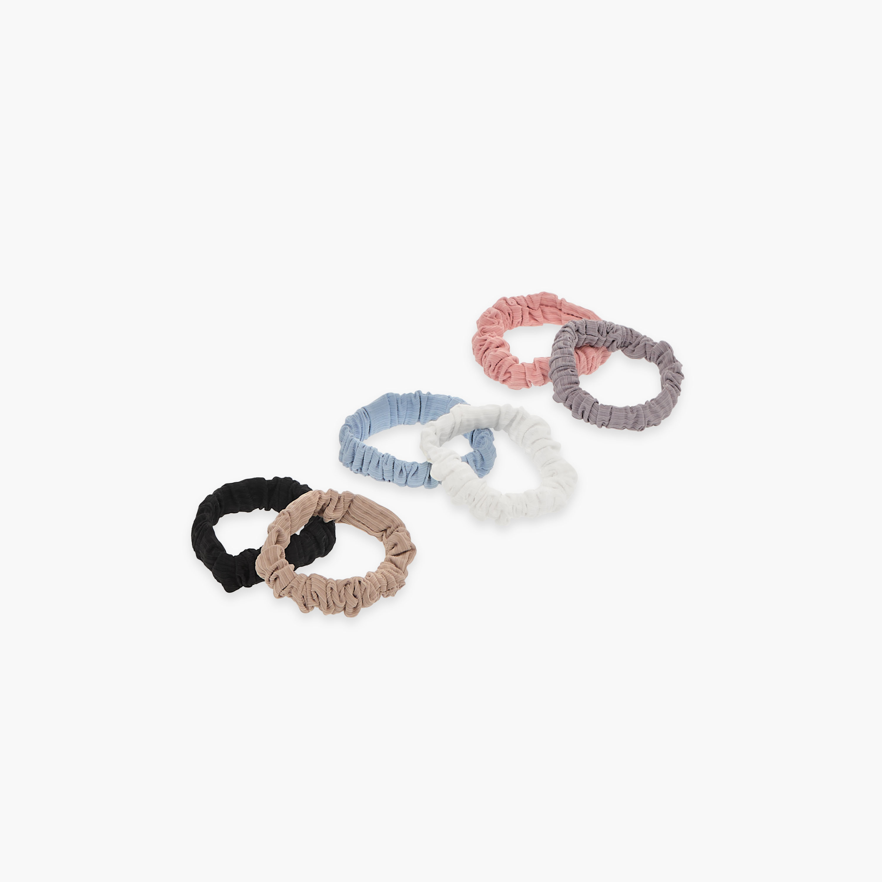 Set of 6 - Gloo Textured Scrunchie-women-hairaccessories-scrunchies-image-3