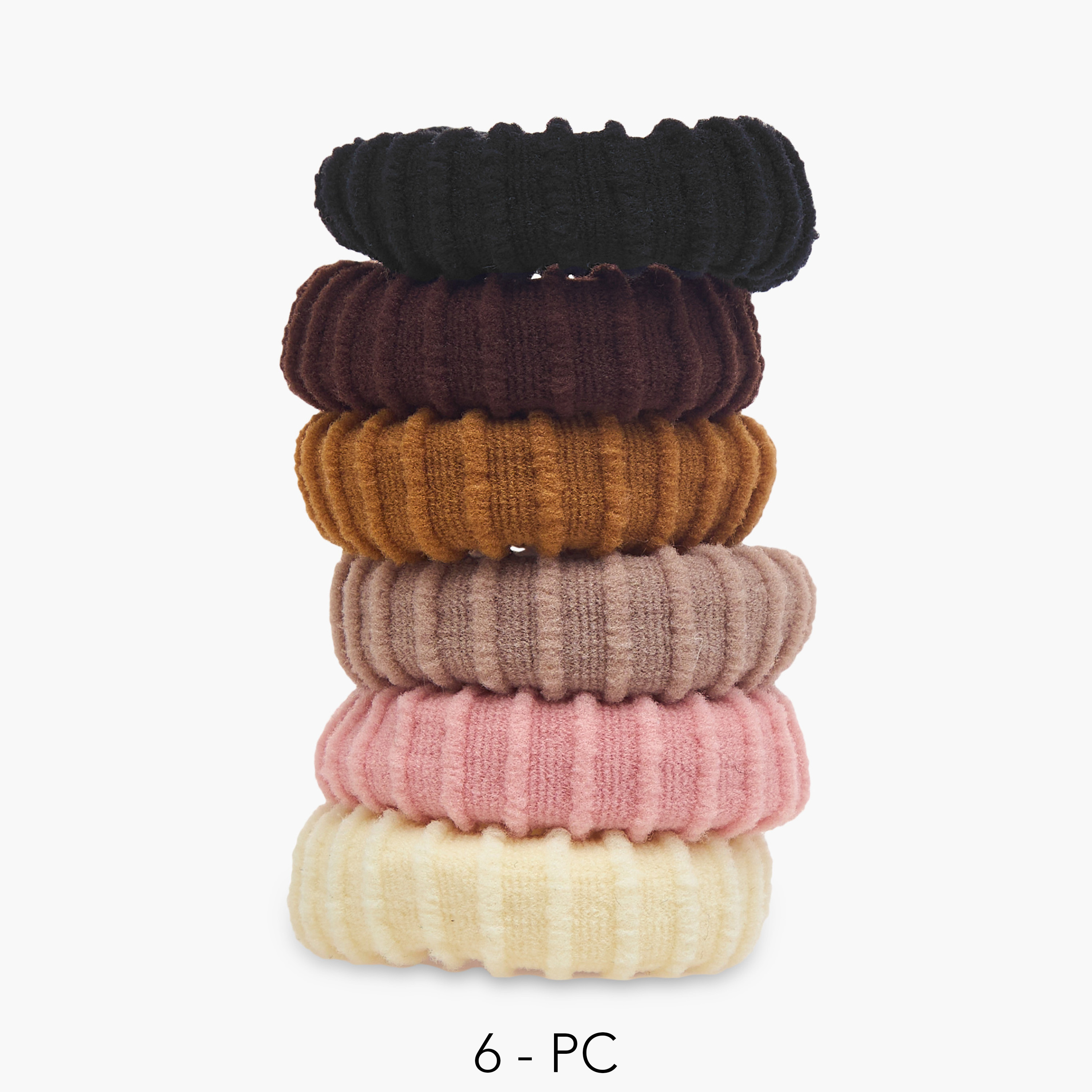 Set of 6 - Gloo Textured Hair Tie-women-hairaccessories-image-1
