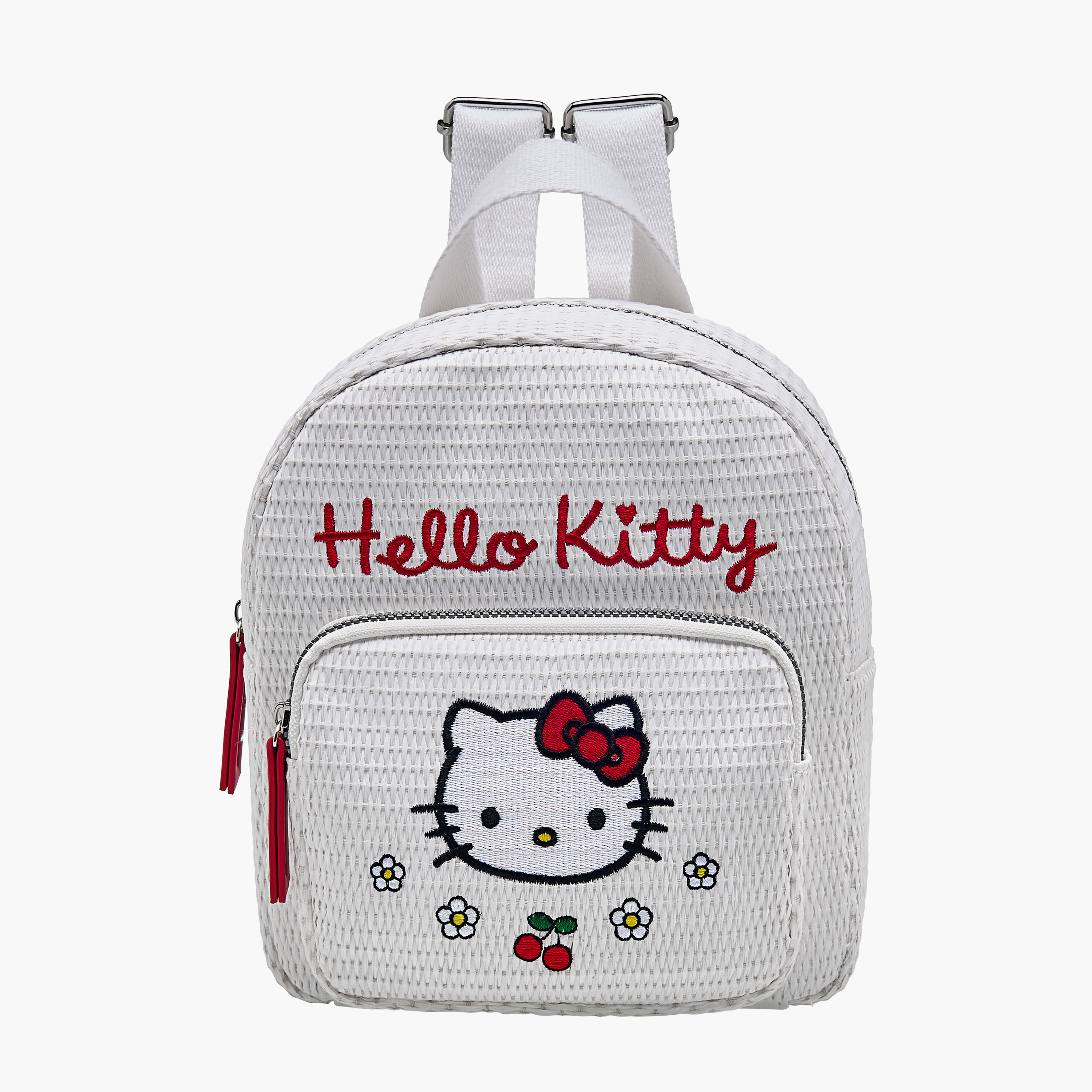 Hello Kitty Embroidered Backpack with Adjustable Straps-women-bagsandwallets-backpacks-image-1