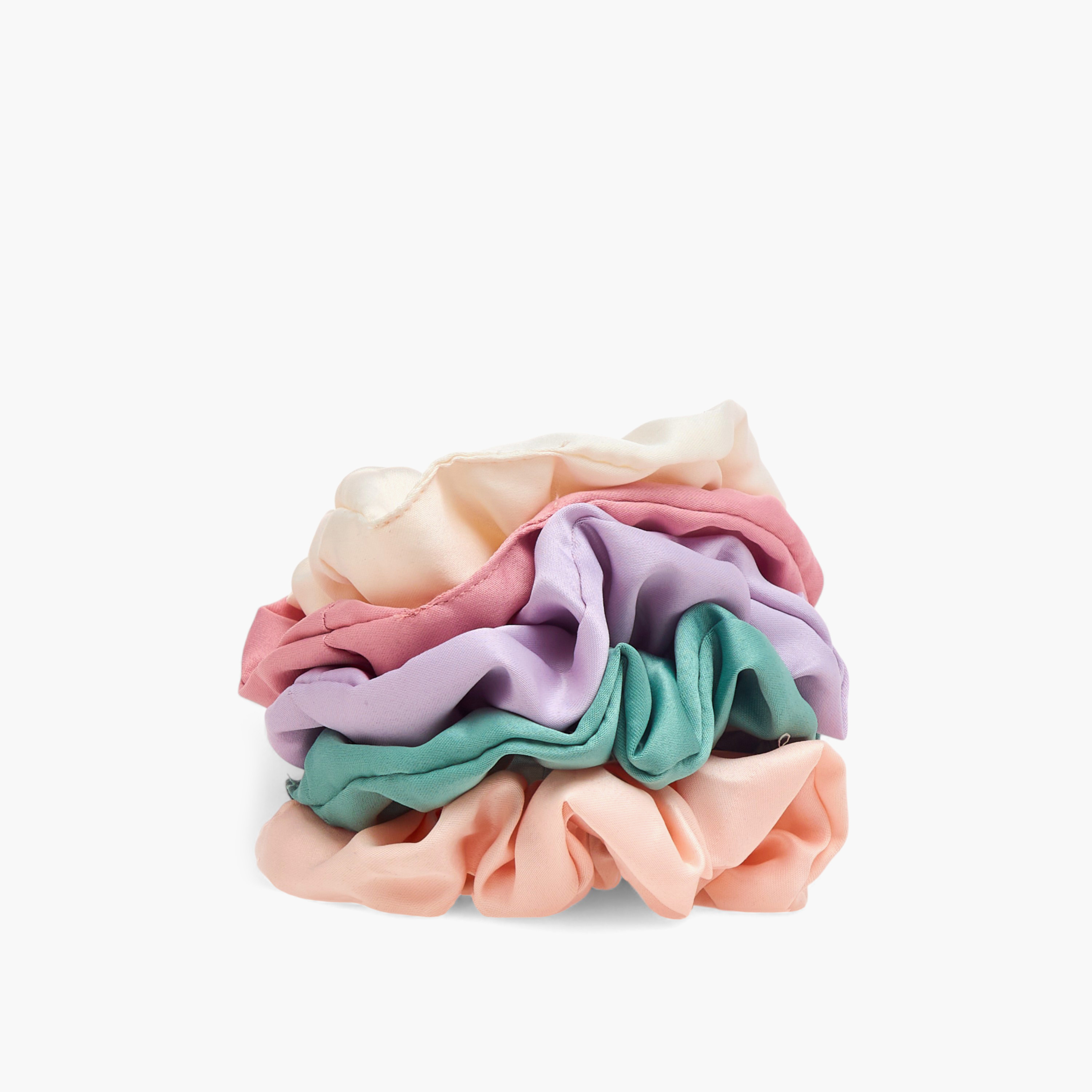 Set of 5 - Gloo Satin Hair Scrunchie-women-hairaccessories-image-2