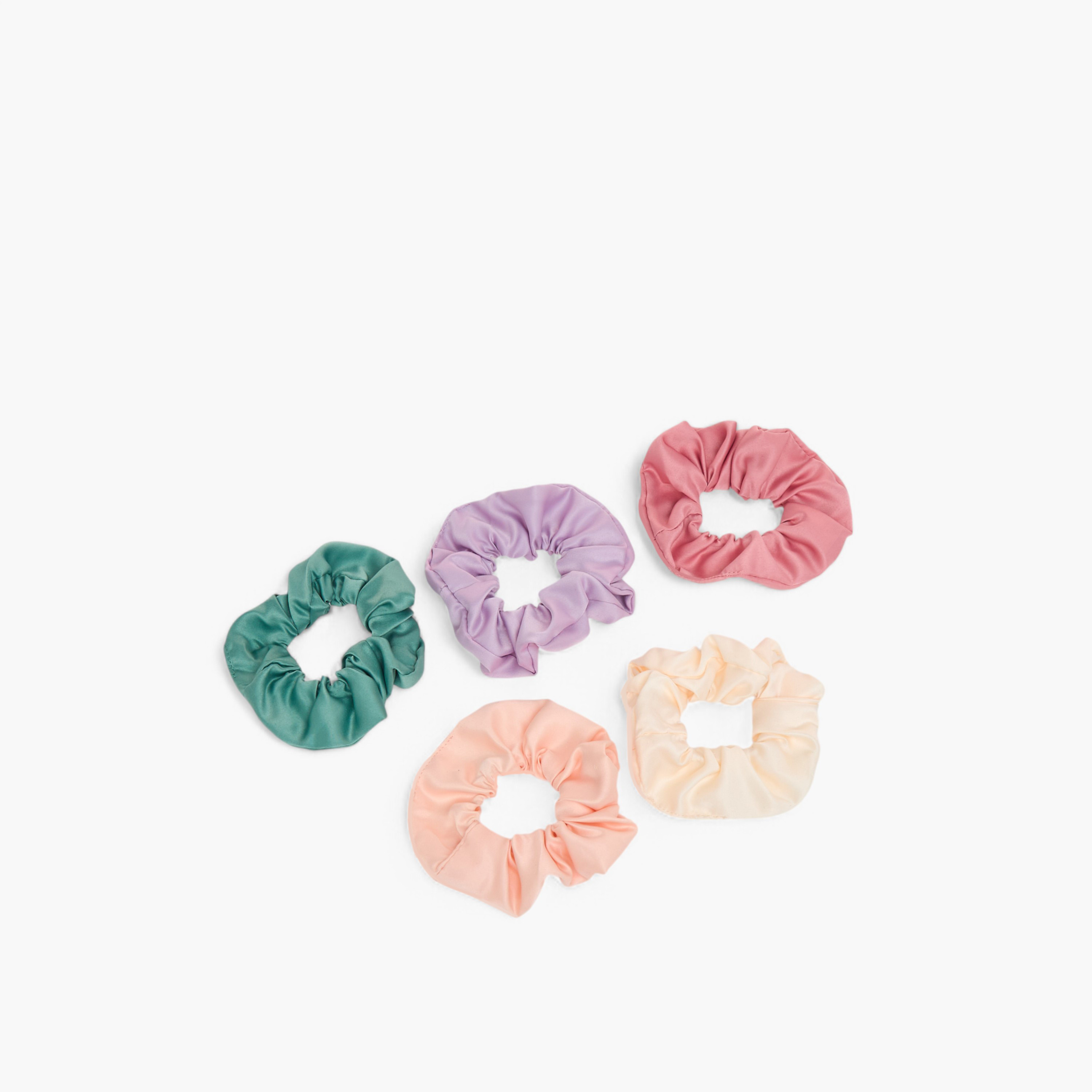 Set of 5 - Gloo Satin Hair Scrunchie-women-hairaccessories-image-3