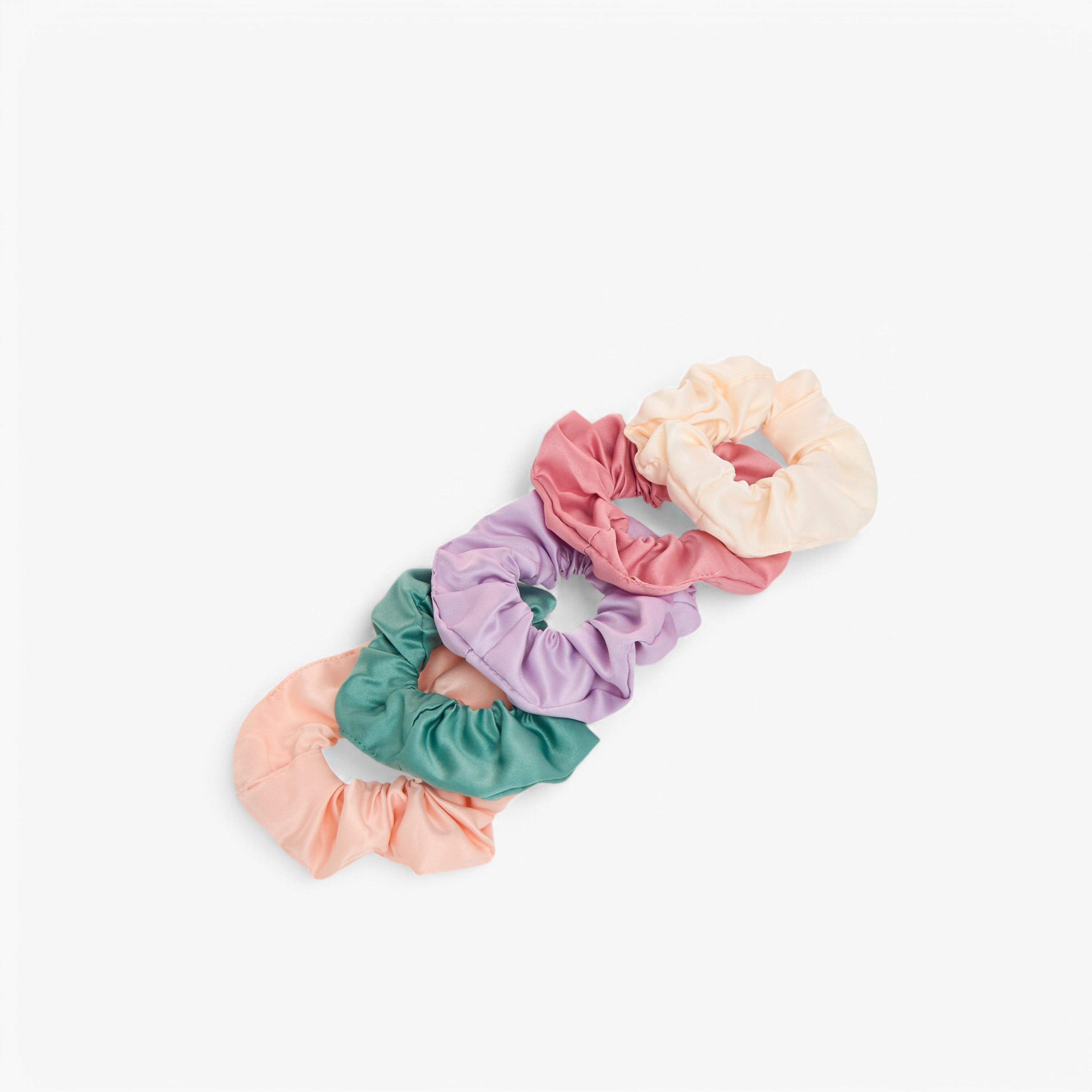Set of 5 - Gloo Satin Hair Scrunchie-women-hairaccessories-image-4