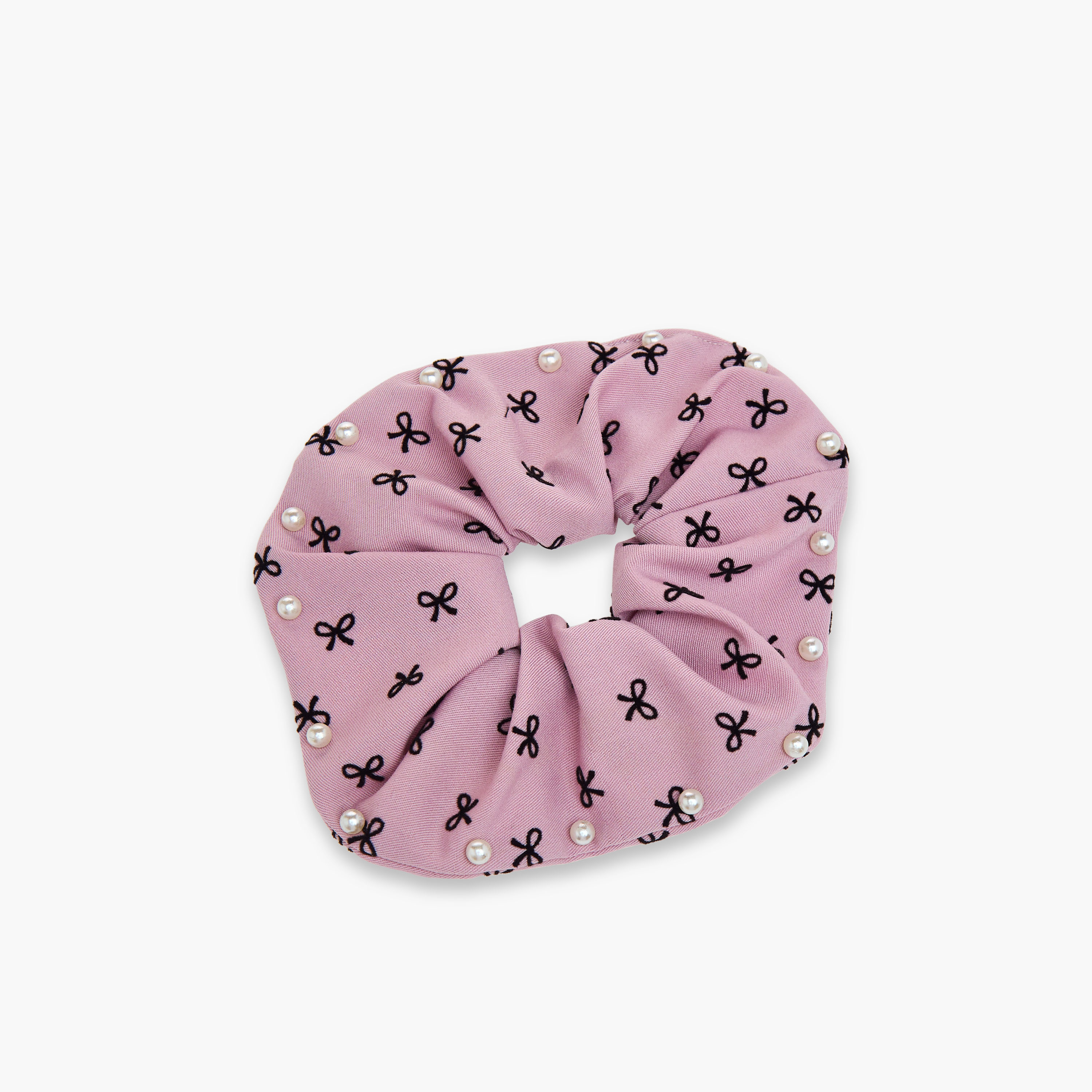 Gloo Bow Print Eye Mask and Hair Scrunchie Set-women-hairaccessories-image-3