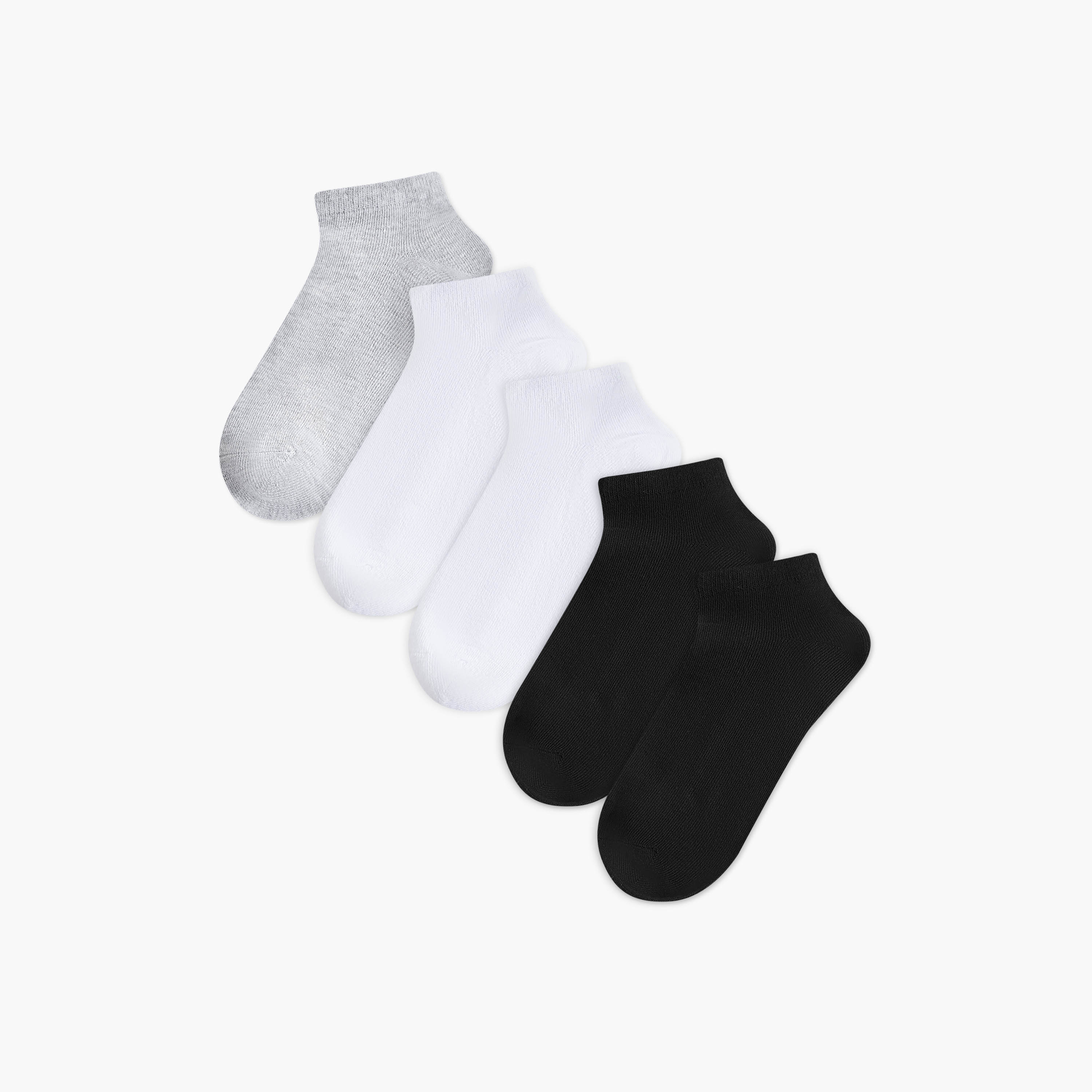 Set of 5 - Trainer Socks with Antibacterial Protection-women-socksandstockings-image-1