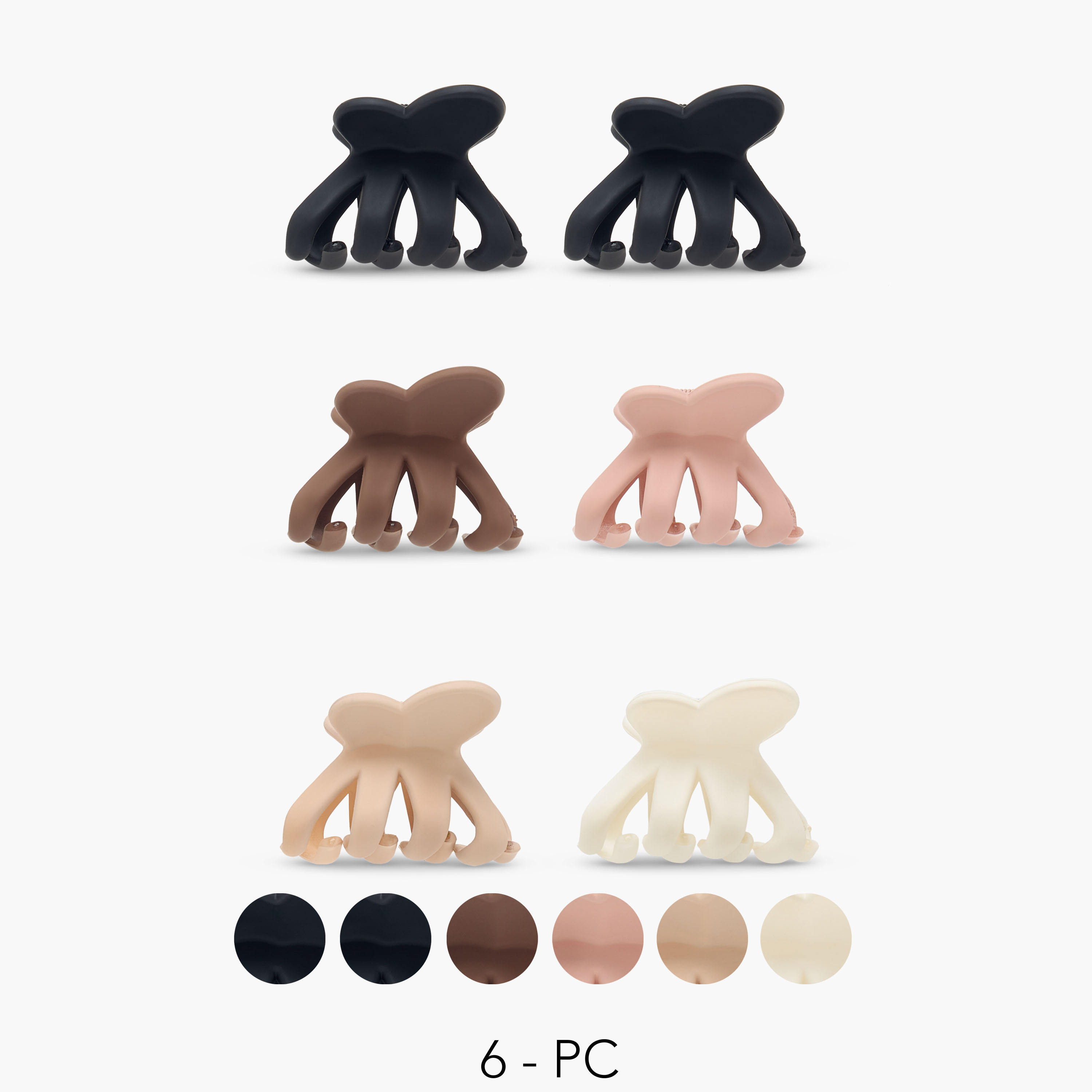Set of 6 - Assorted Hair Clamp-women-hairaccessories-clamps-image-1