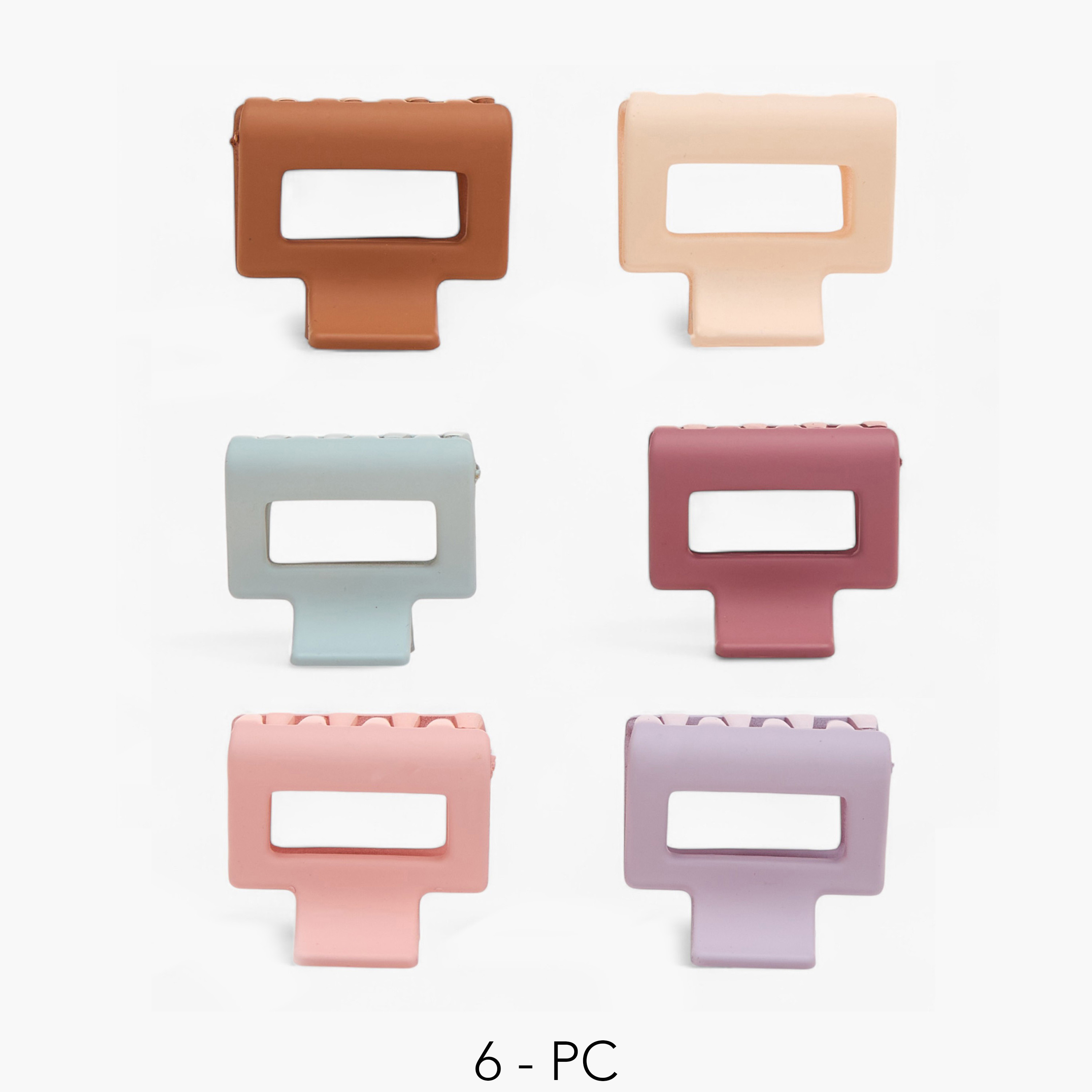 Set of 6 - Gloo Cutout Detail Hair Clamp-women-hairaccessories-clamps-image-1