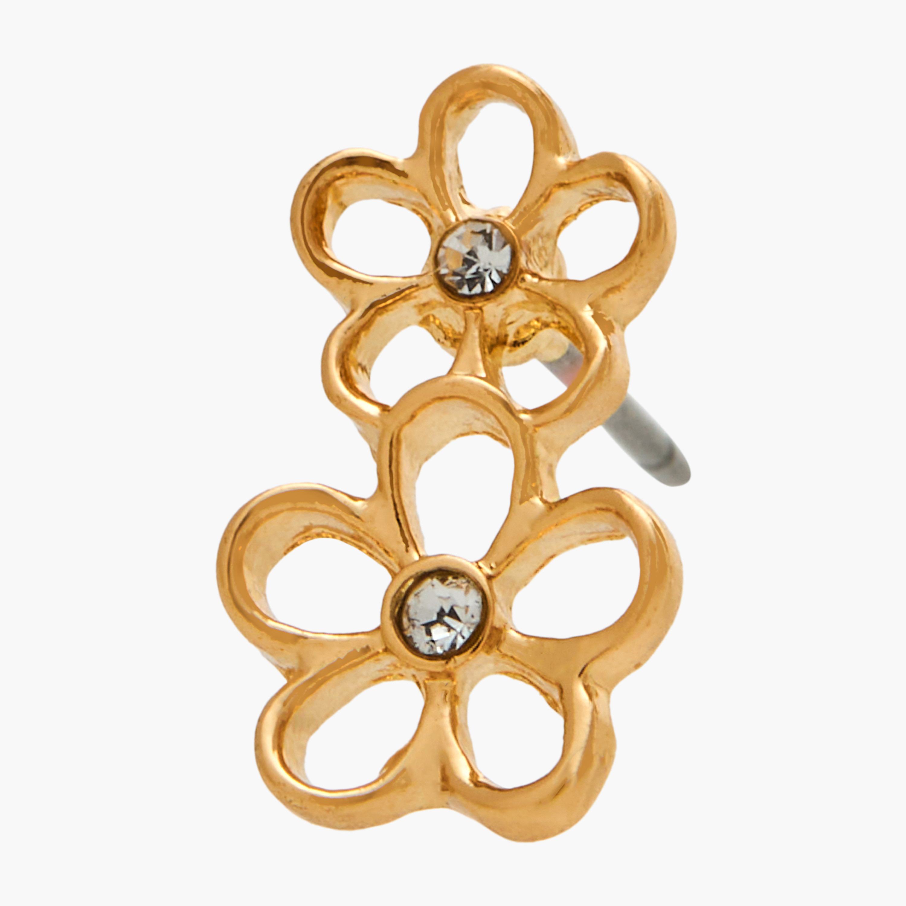 مجموعة أقراط مرصعة معدن 12 قطعة مع مكبس إغلاق خلفي من جلوو-women-watchesandjewellery-jewellery-earrings-image-4