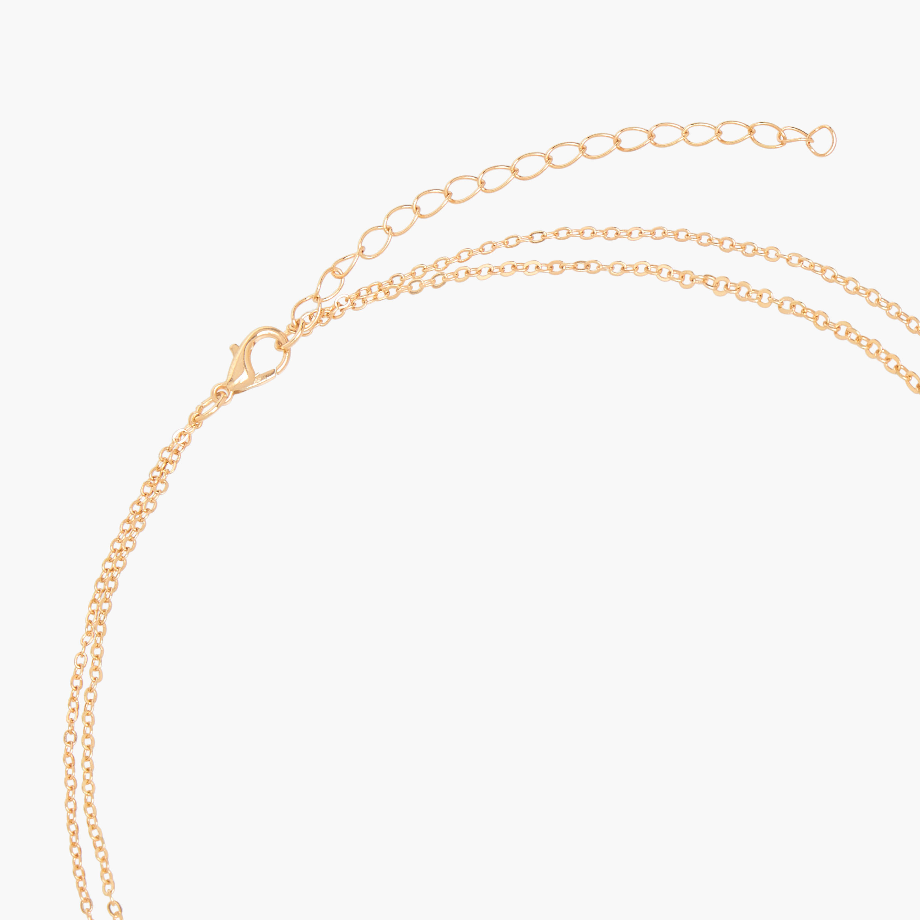 Gloo Metallic Layered Necklace with Spinner Pendant-women-watchesandjewellery-jewellery-necklacesandpendants-image-4