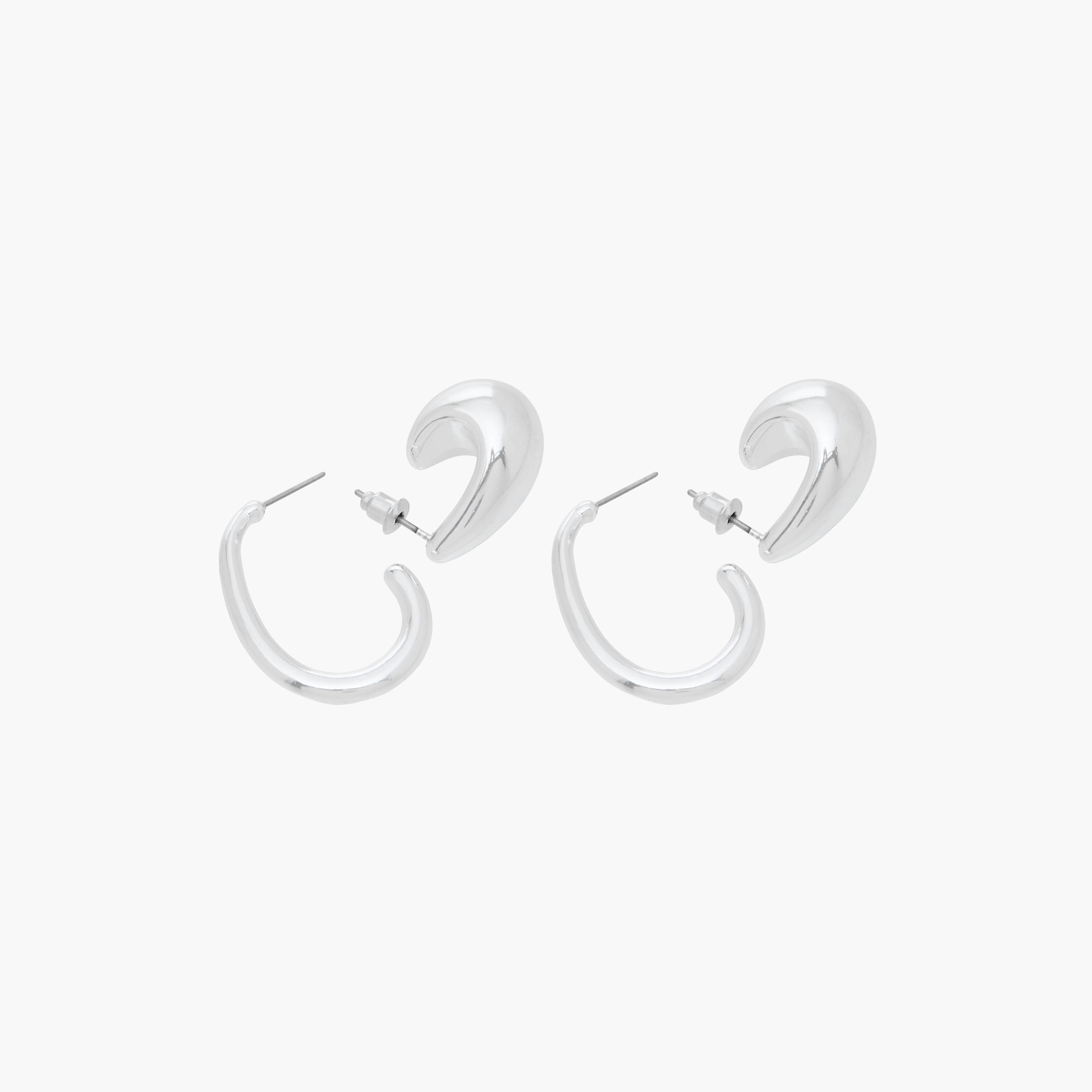 Set of 3 - Gloo Metallic Hoop Earrings with Pushback Closure-women-watchesandjewellery-jewellery-earrings-image-5