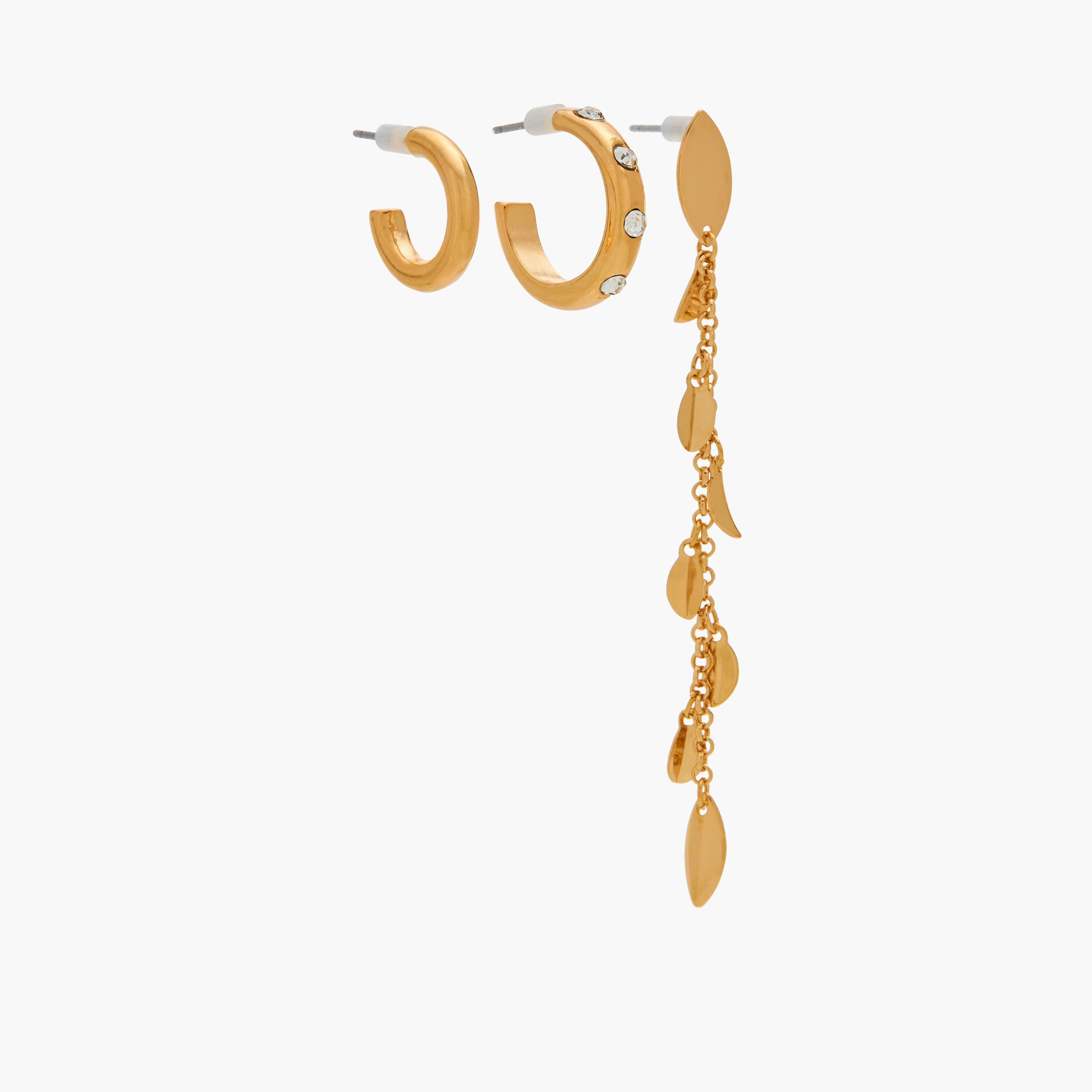 Set of 3 - Gloo assorted Metallic Earrings with Lobster Clasp Closure-women-watchesandjewellery-jewellery-earrings-image-2