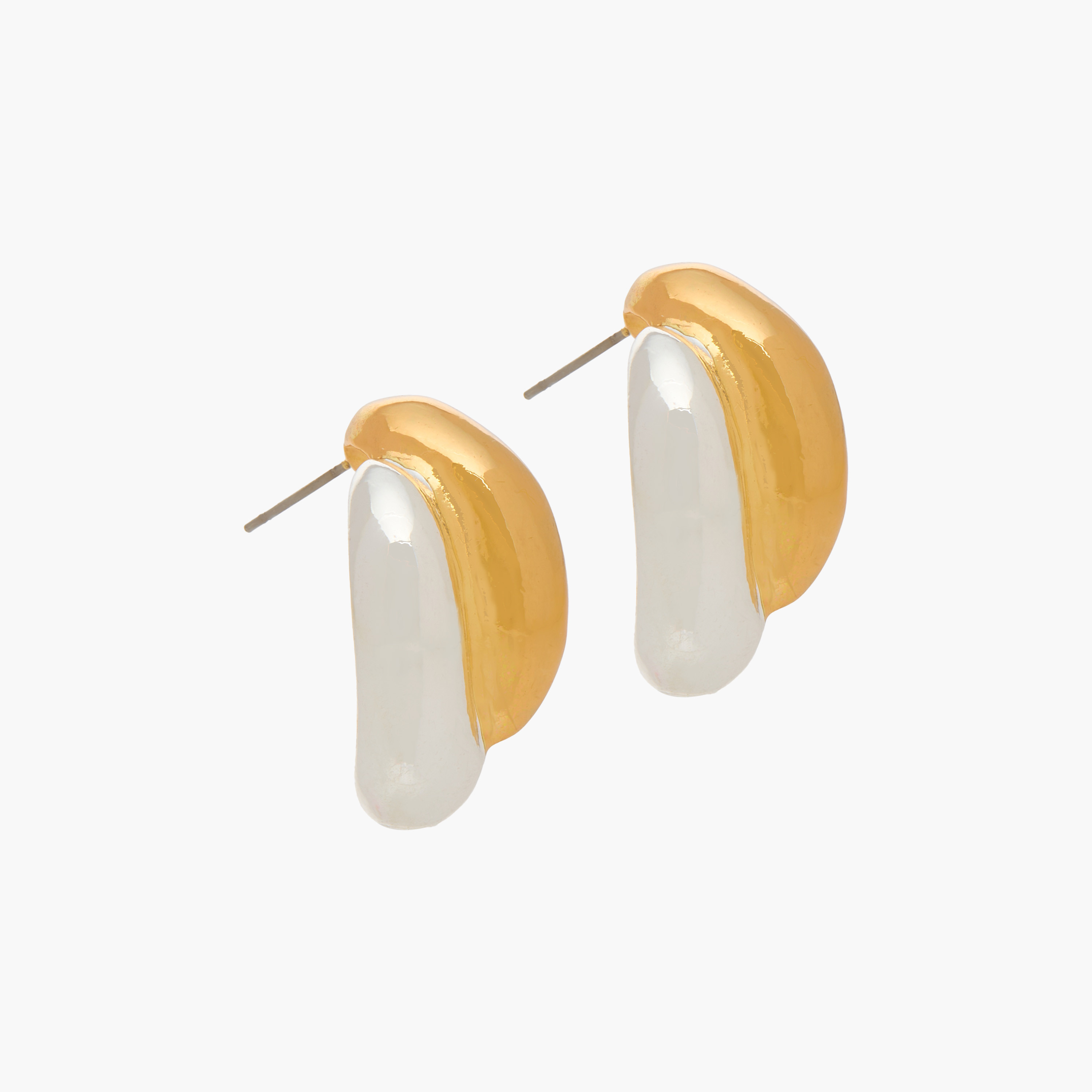 حلق ميتاليك بمكبس إغلاق خلفي من جلو - طقم من 3 أزواج-women-watchesandjewellery-jewellery-earrings-image-3