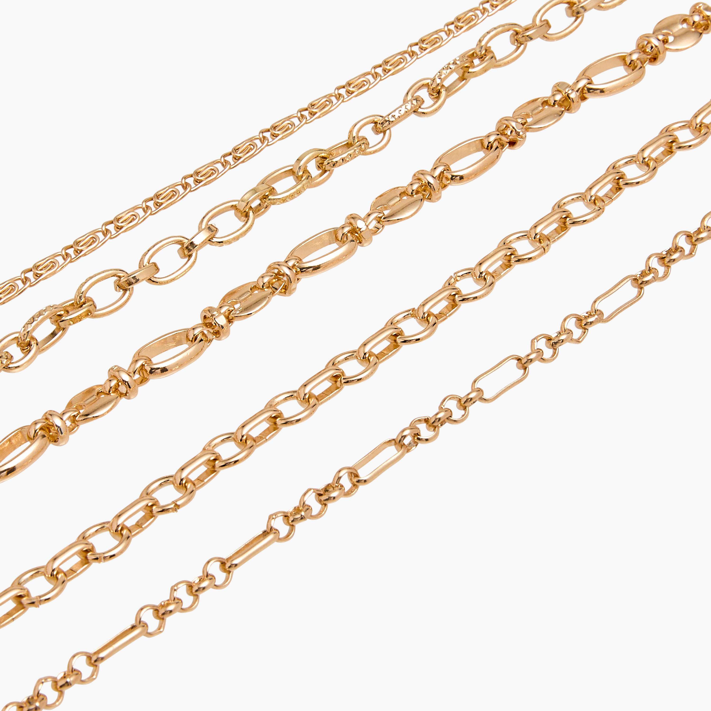 Set of 5 - Gloo Metallic Bracelet with Lobster Clasp Closure-women-watchesandjewellery-jewellery-banglesandbracelets-image-12
