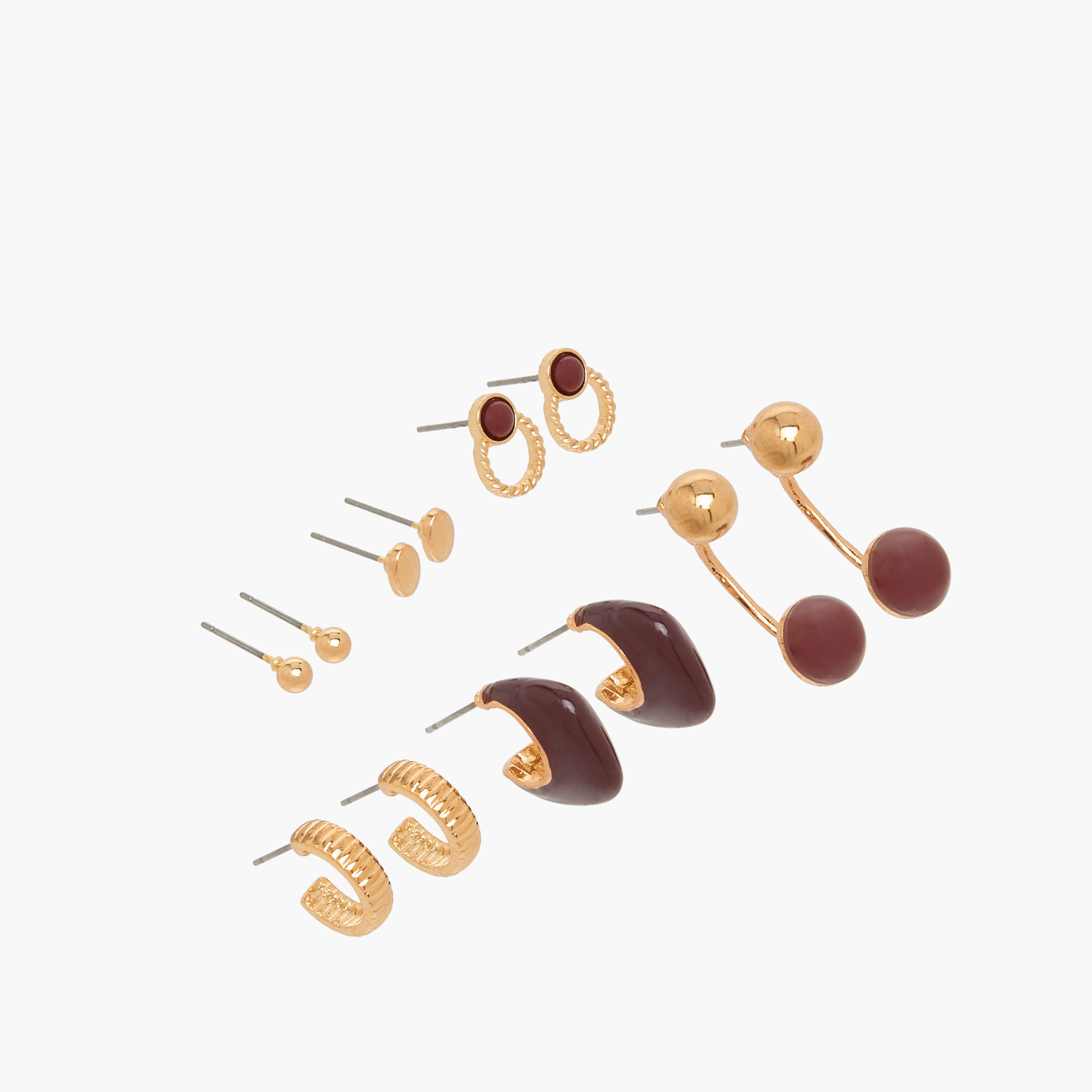Set of 6 - Gloo Assorted Metallic Earrings with Pushback Closure-women-watchesandjewellery-jewellery-earrings-image-2