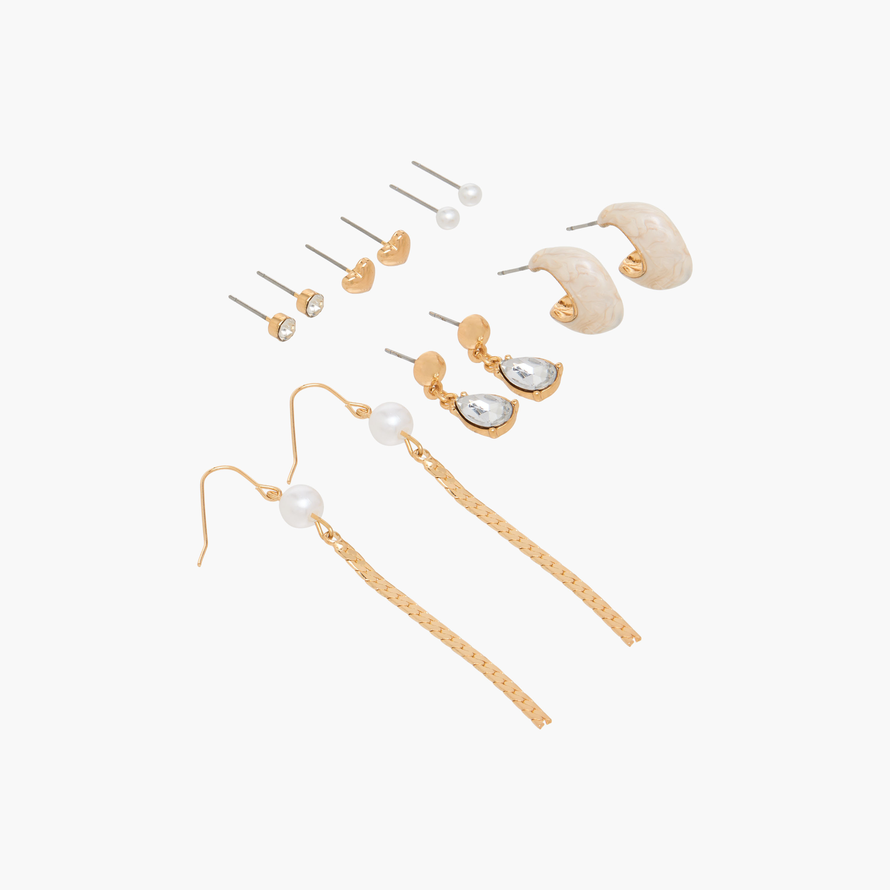 Set of 6 - Gloo Assorted Metallic Earrings with Pushback Closure-women-watchesandjewellery-jewellery-earrings-image-2