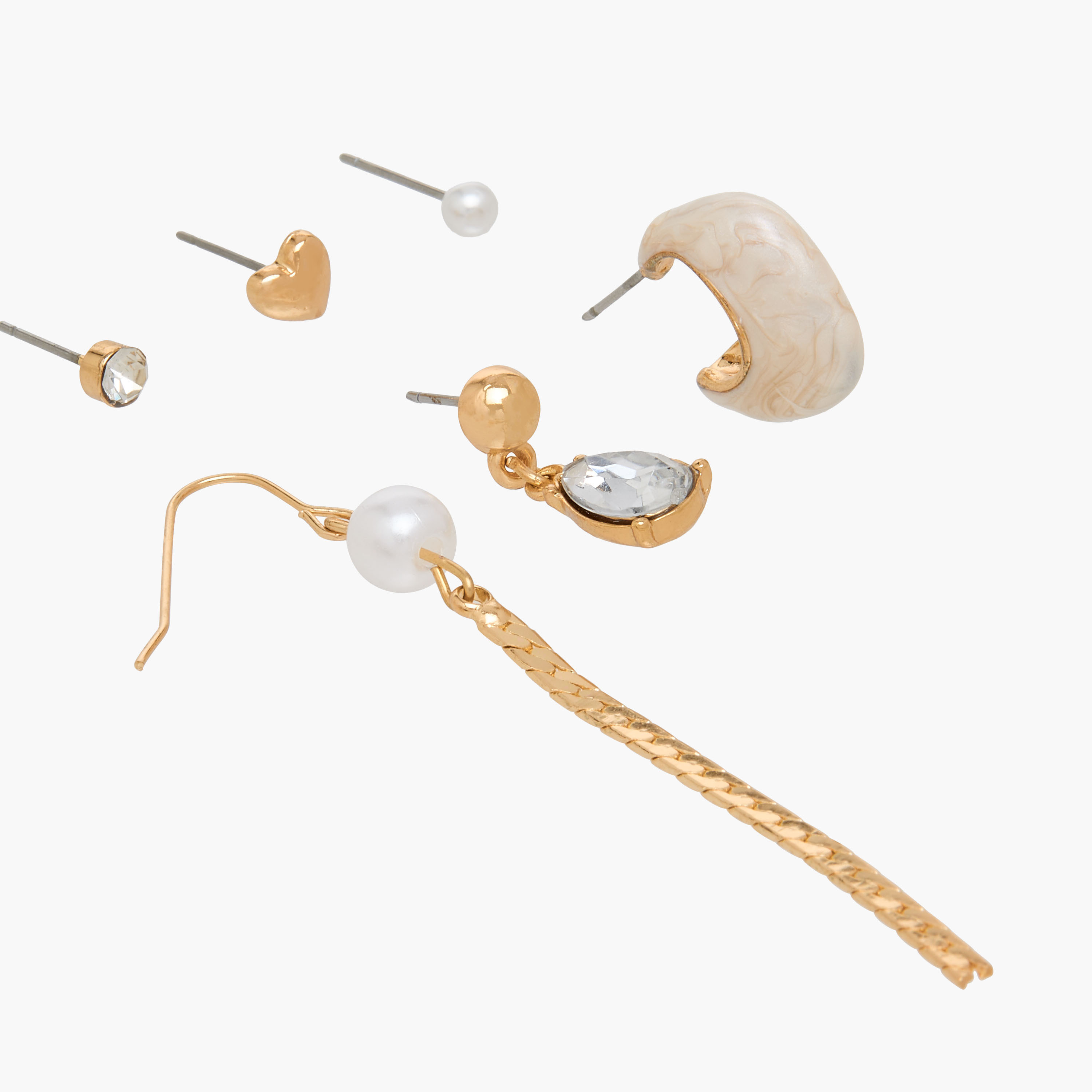Set of 6 - Gloo Assorted Metallic Earrings with Pushback Closure-women-watchesandjewellery-jewellery-earrings-image-3