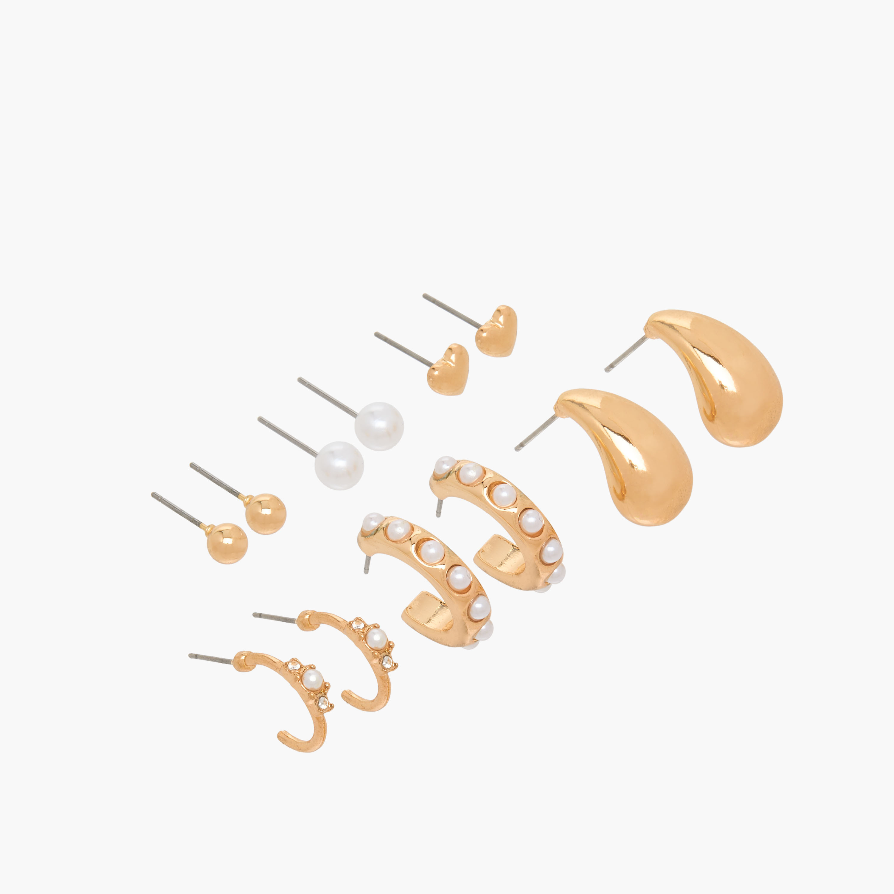 Set of 6 - Gloo Metallic Earrings with Pushback Closure-women-watchesandjewellery-jewellery-earrings-image-2