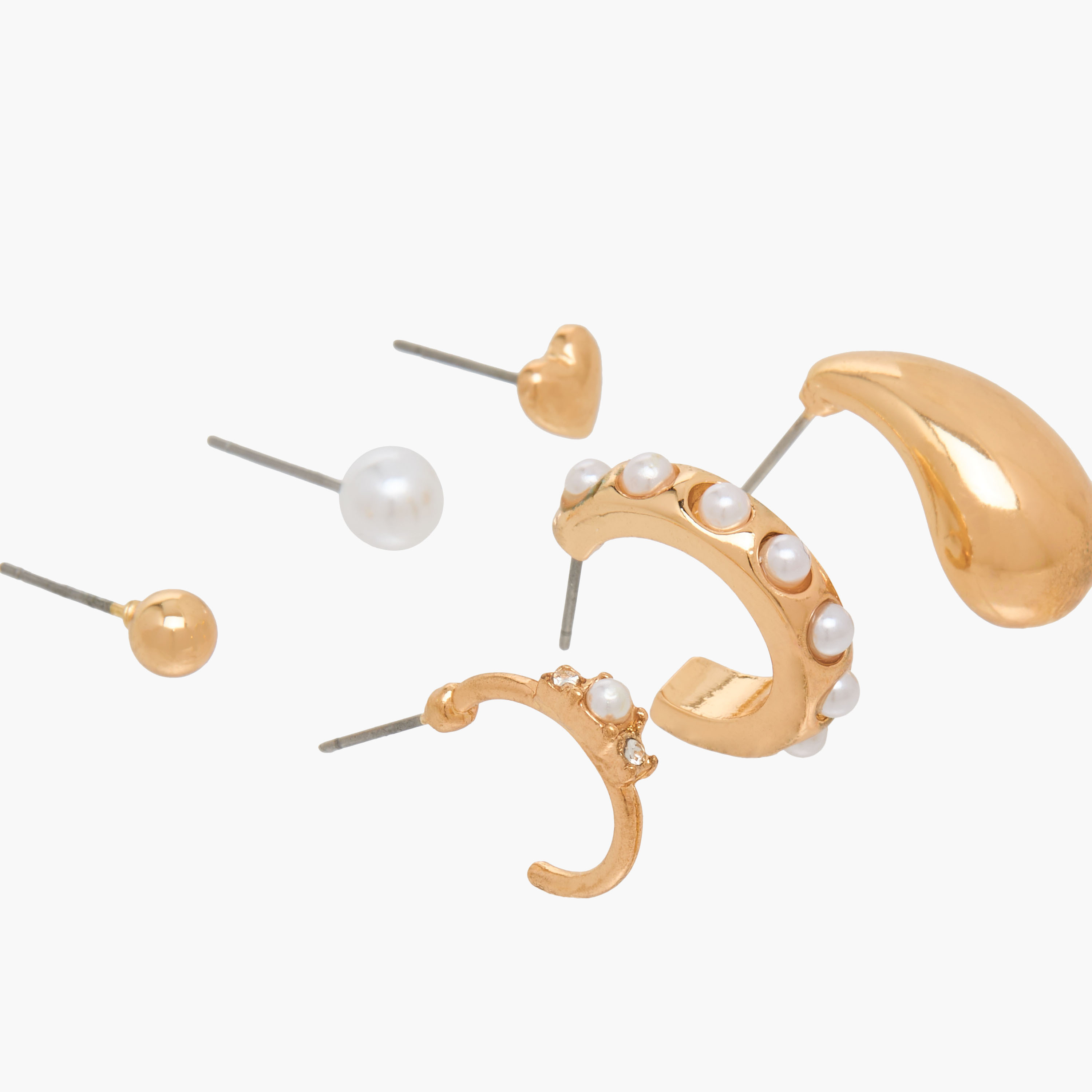 Set of 6 - Gloo Metallic Earrings with Pushback Closure-women-watchesandjewellery-jewellery-earrings-image-3