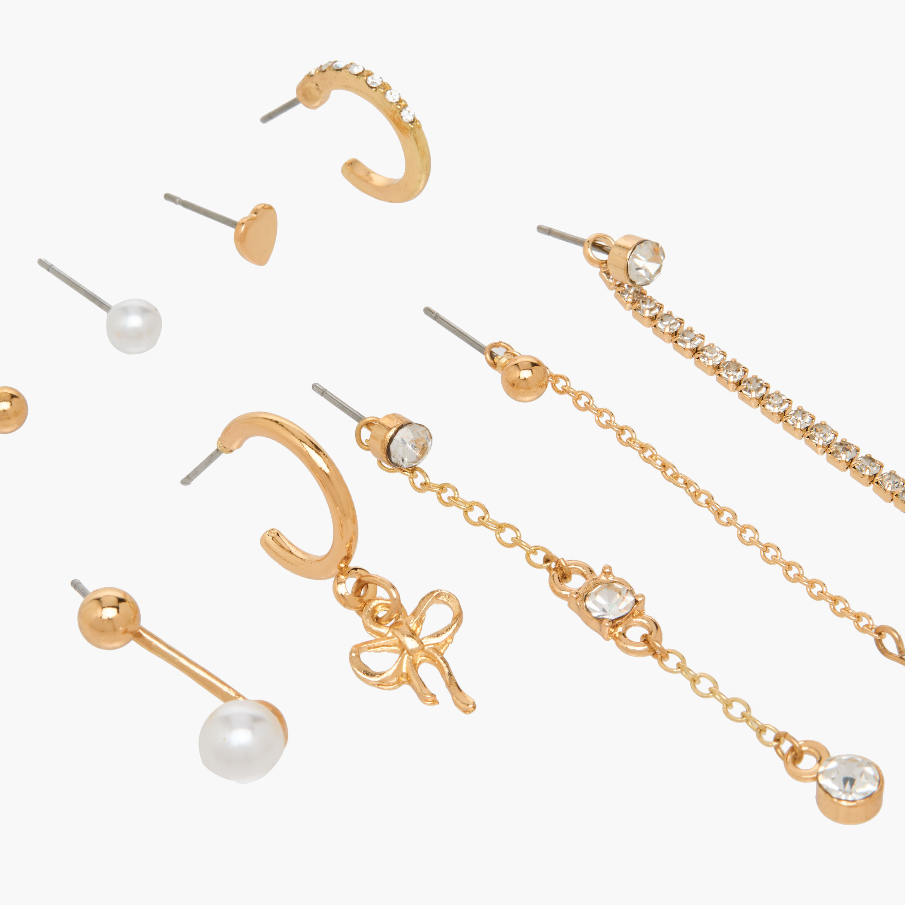 Set of 9 - Gloo Assorted Metallic Earrings with Pushback Closure-women-watchesandjewellery-jewellery-earrings-image-3