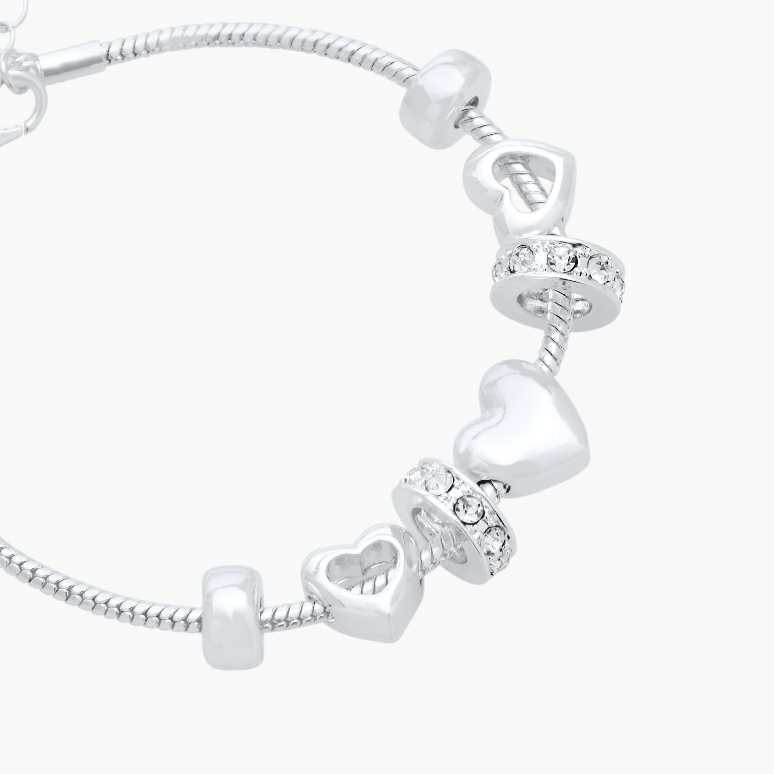 Gloo Heart Charm Bracelet with Lobster Clasp Closure-women-watchesandjewellery-jewellery-banglesandbracelets-image-3