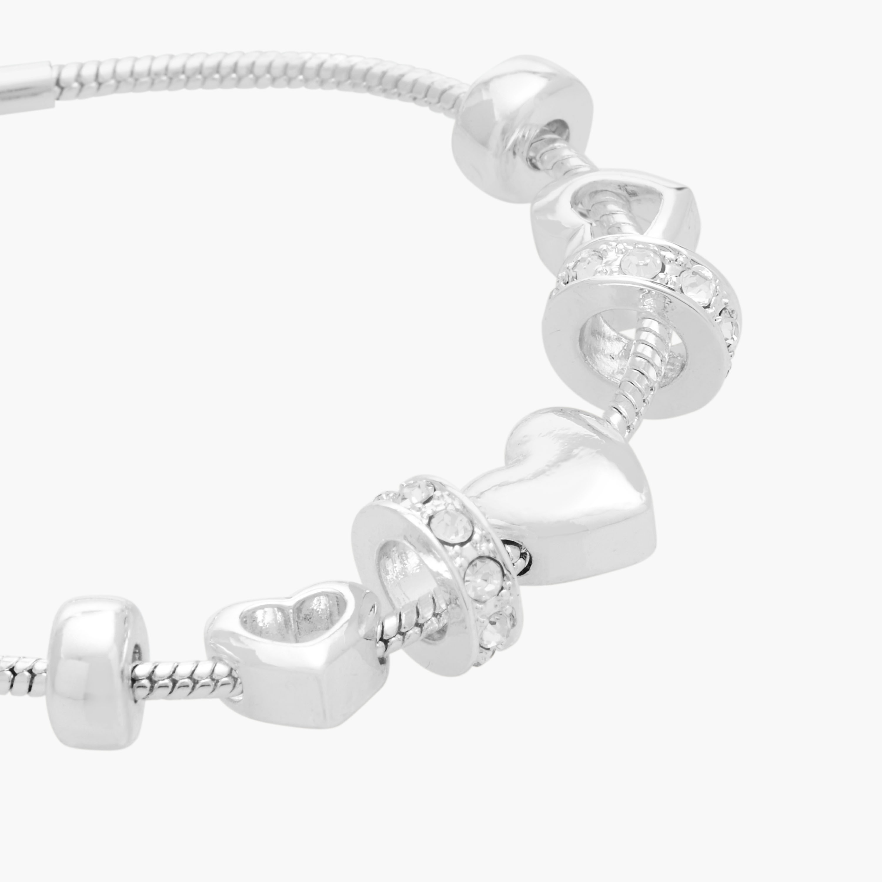 Gloo Heart Charm Bracelet with Lobster Clasp Closure-women-watchesandjewellery-jewellery-banglesandbracelets-image-4