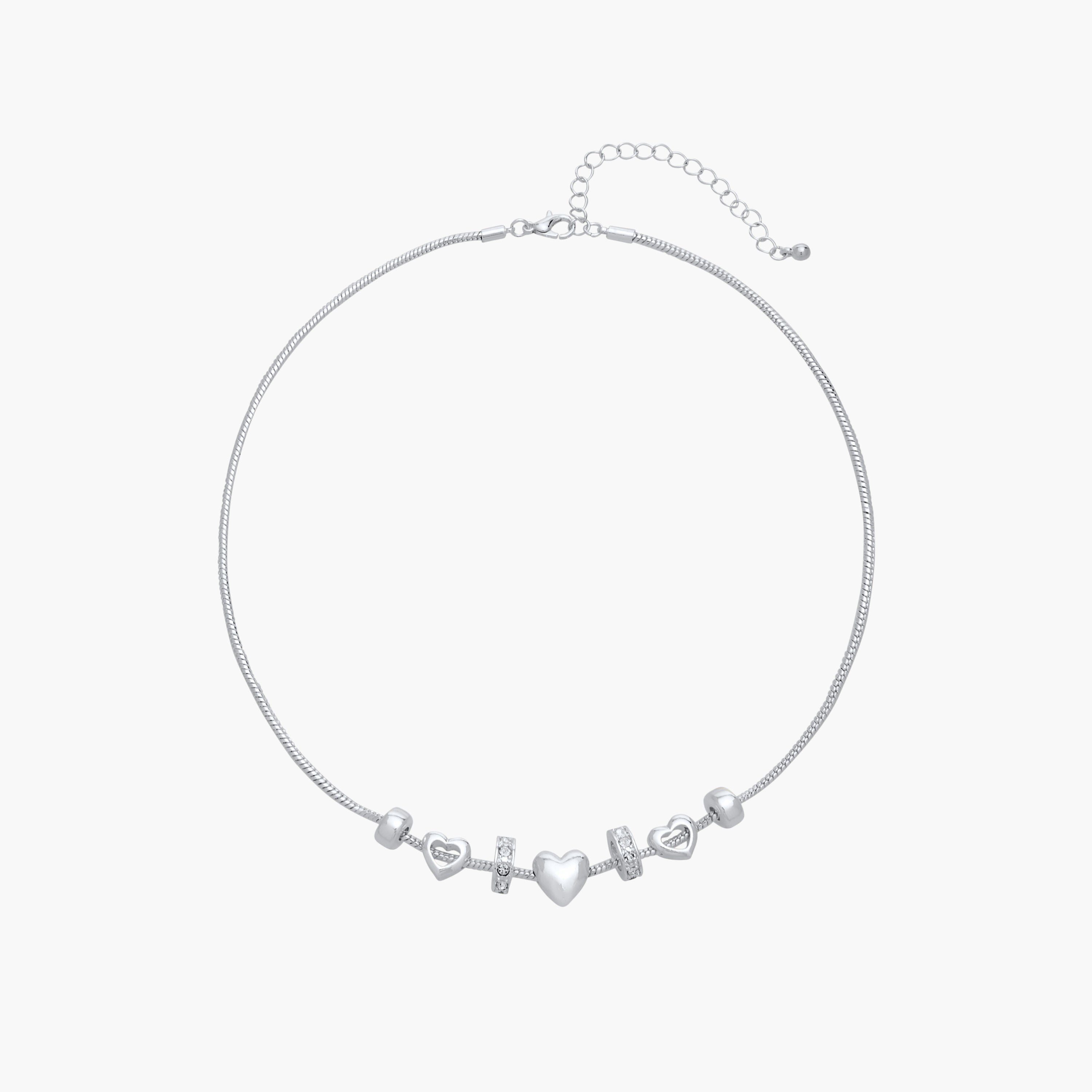 Gloo Heart Charm Necklace with Lobster Clasp Closure-women-watchesandjewellery-jewellery-necklacesandpendants-image-1