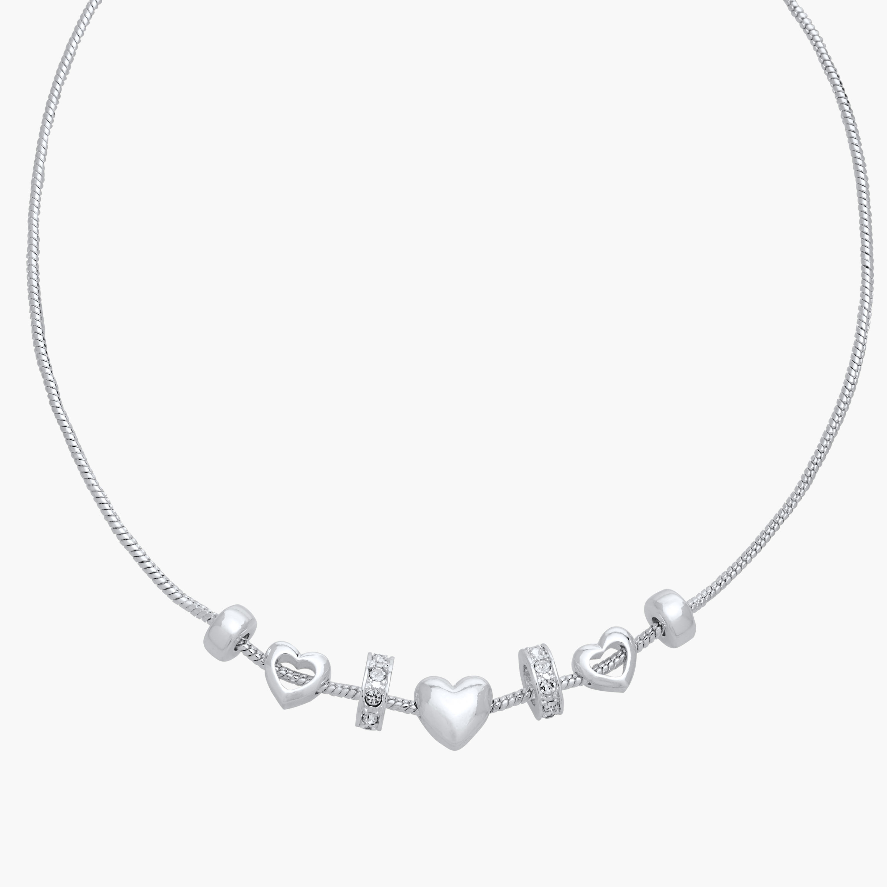 Gloo Heart Charm Necklace with Lobster Clasp Closure-women-watchesandjewellery-jewellery-necklacesandpendants-image-2