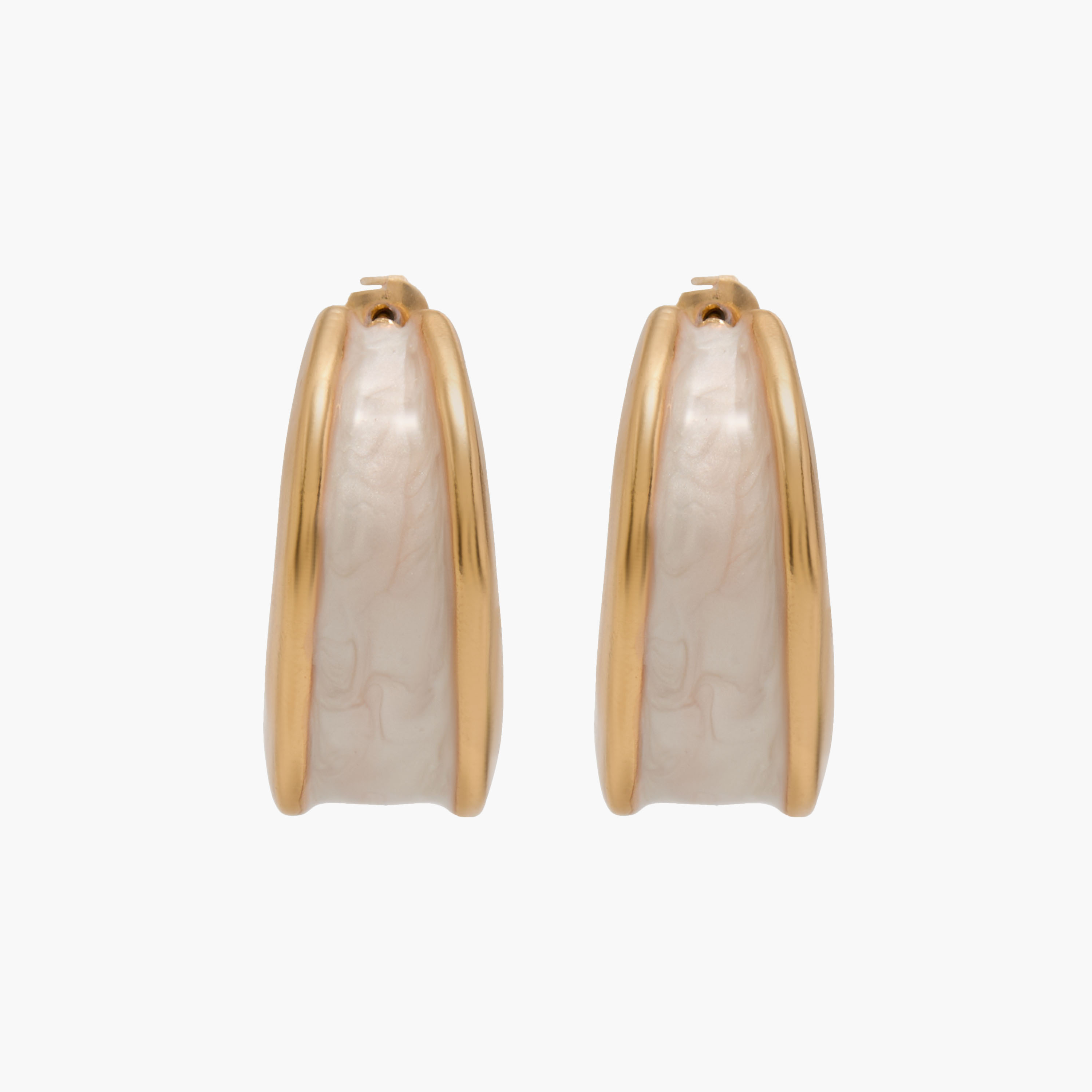 Gloo Enamel Detail Hoop Earrings with Pushback Closure-women-watchesandjewellery-jewellery-earrings-image-1