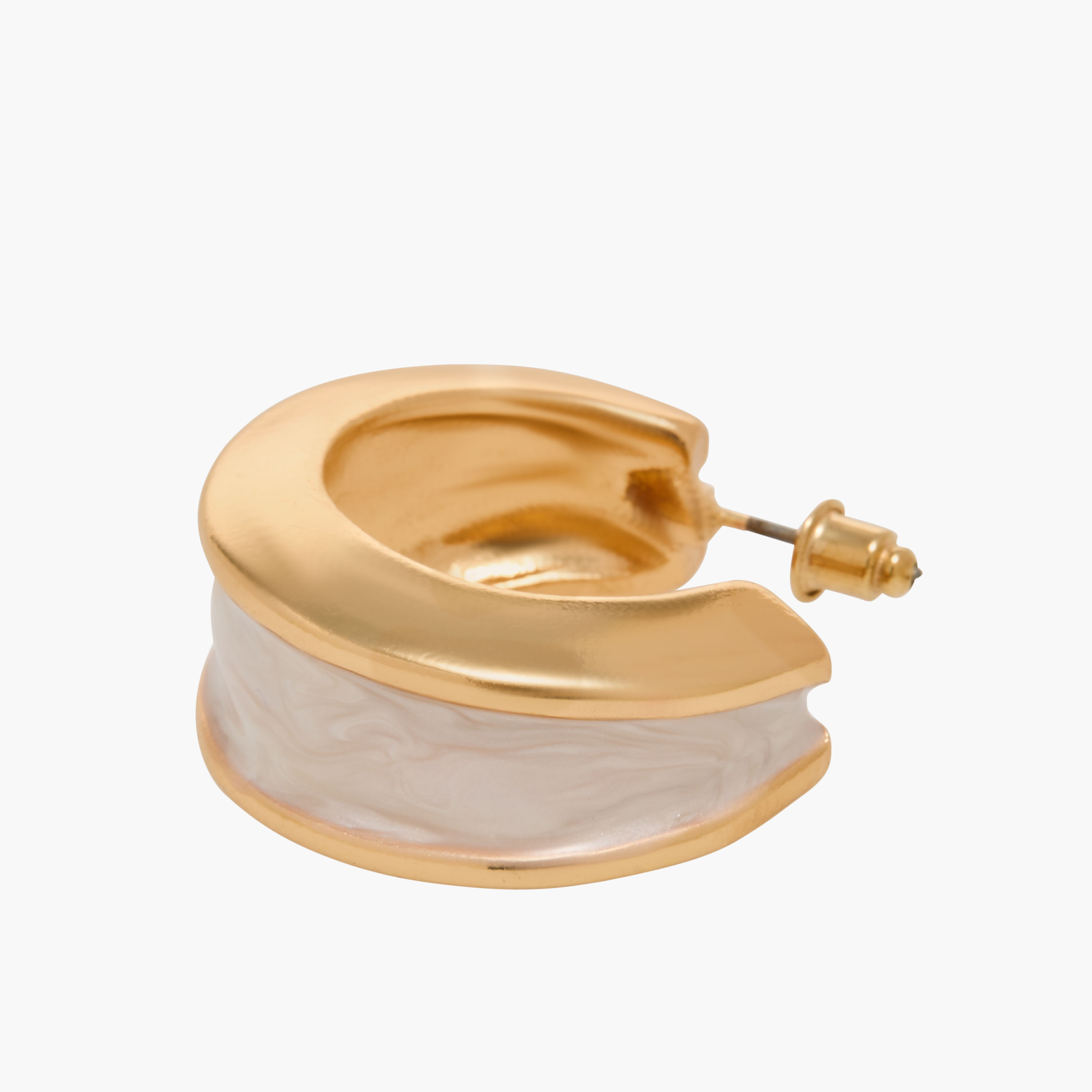 Gloo Enamel Detail Hoop Earrings with Pushback Closure-women-watchesandjewellery-jewellery-earrings-image-3