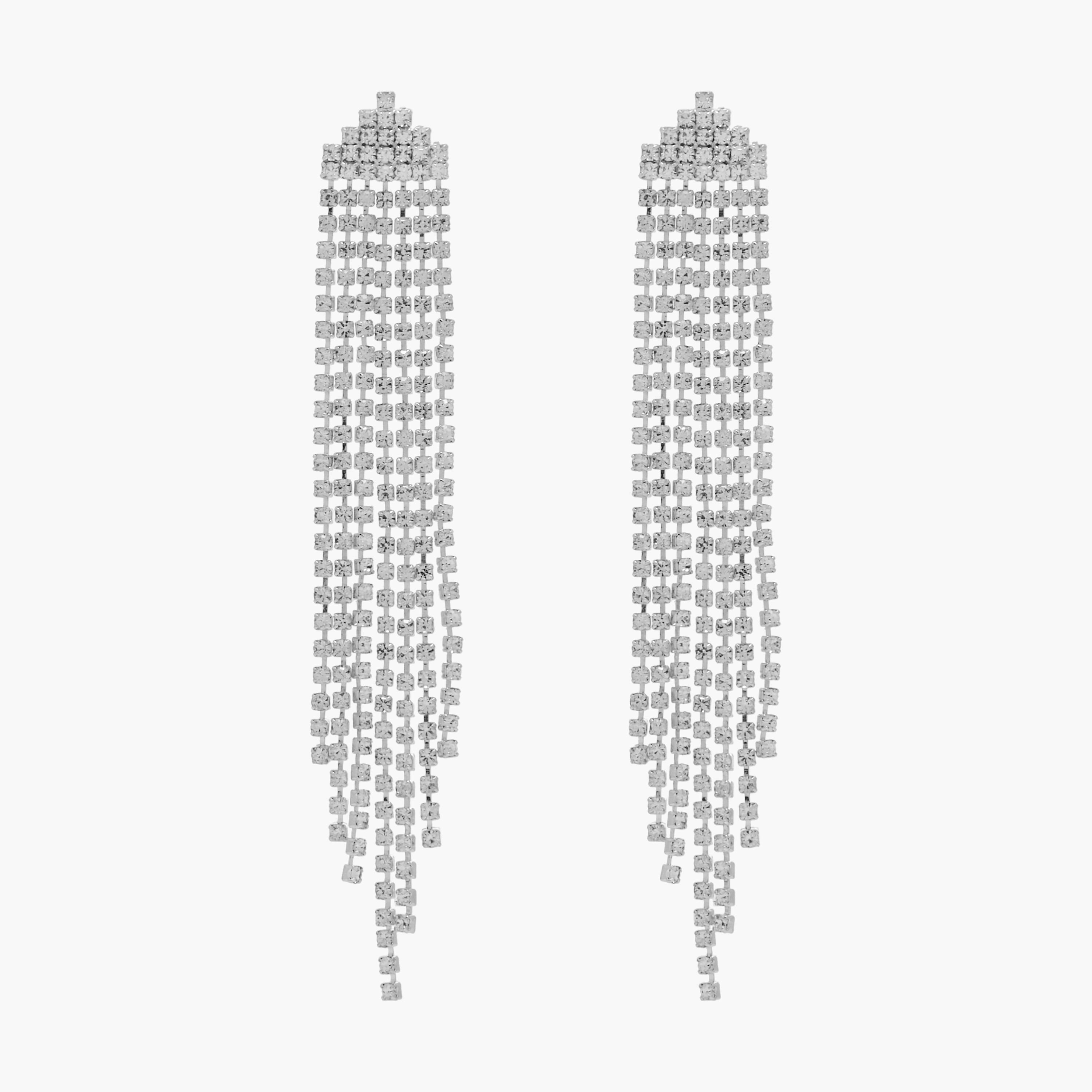 Gloo Embellished Tassle Earrings with Pushback Closure-women-watchesandjewellery-jewellery-earrings-image-1