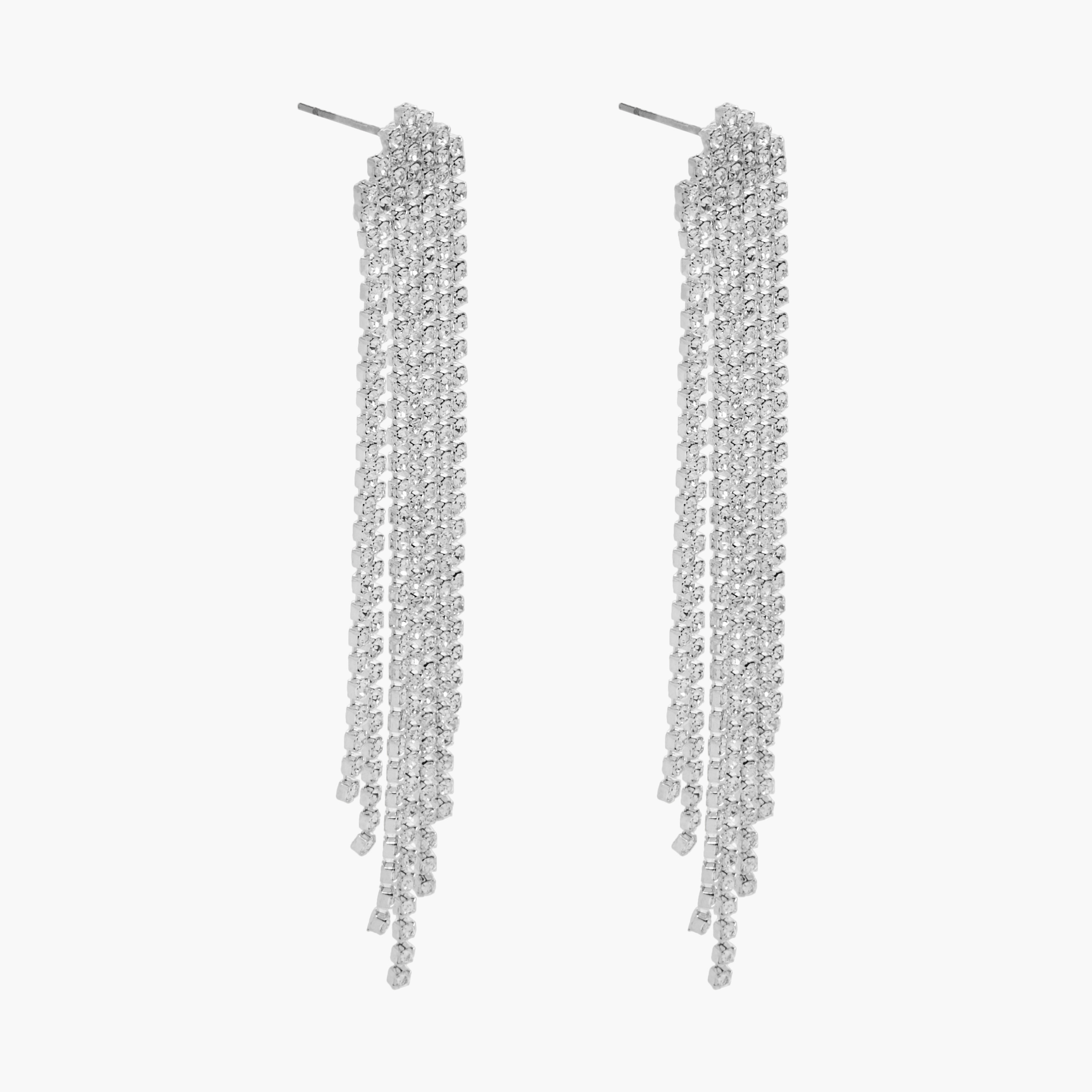 Gloo Embellished Tassle Earrings with Pushback Closure-women-watchesandjewellery-jewellery-earrings-image-2