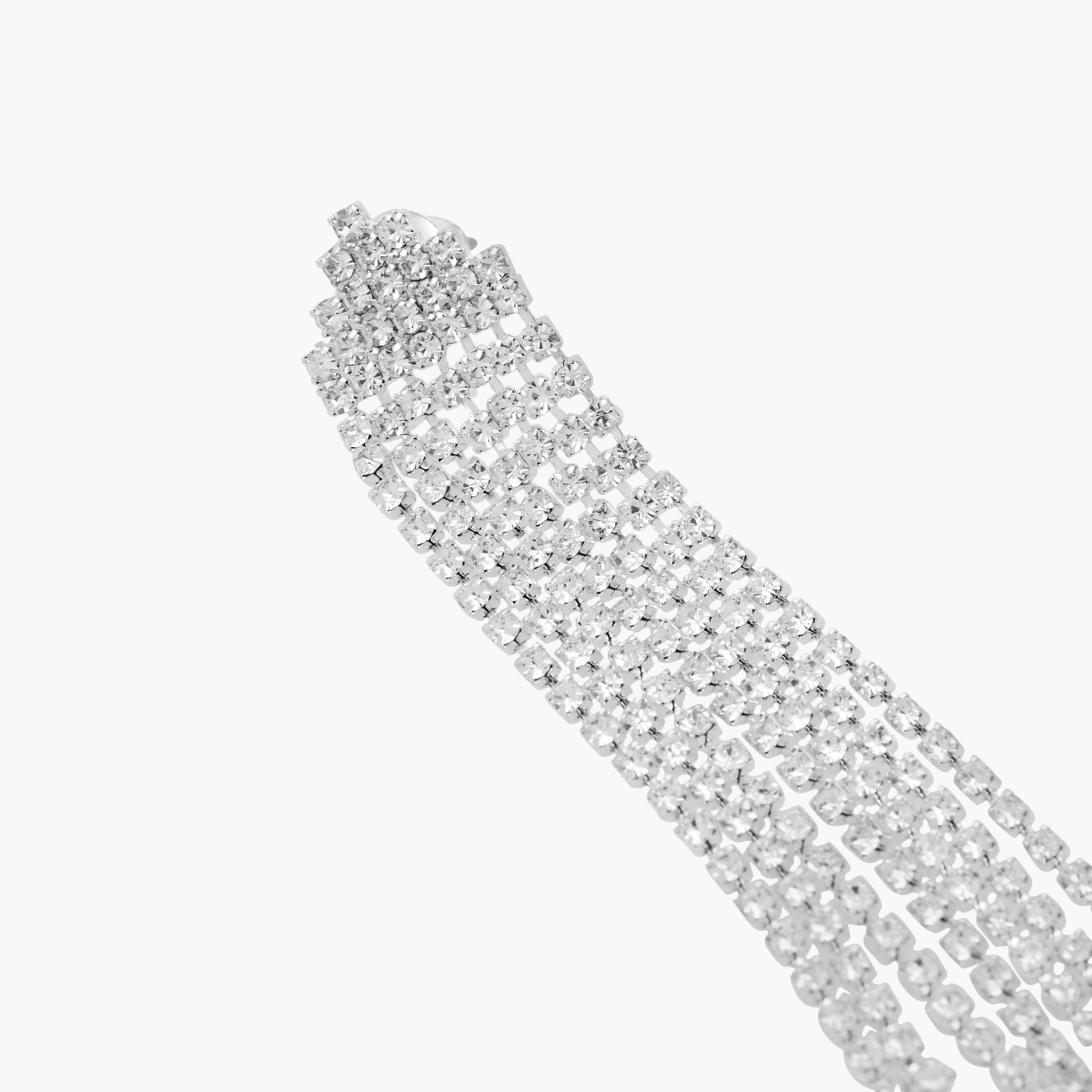 Gloo Embellished Tassle Earrings with Pushback Closure-women-watchesandjewellery-jewellery-earrings-image-3
