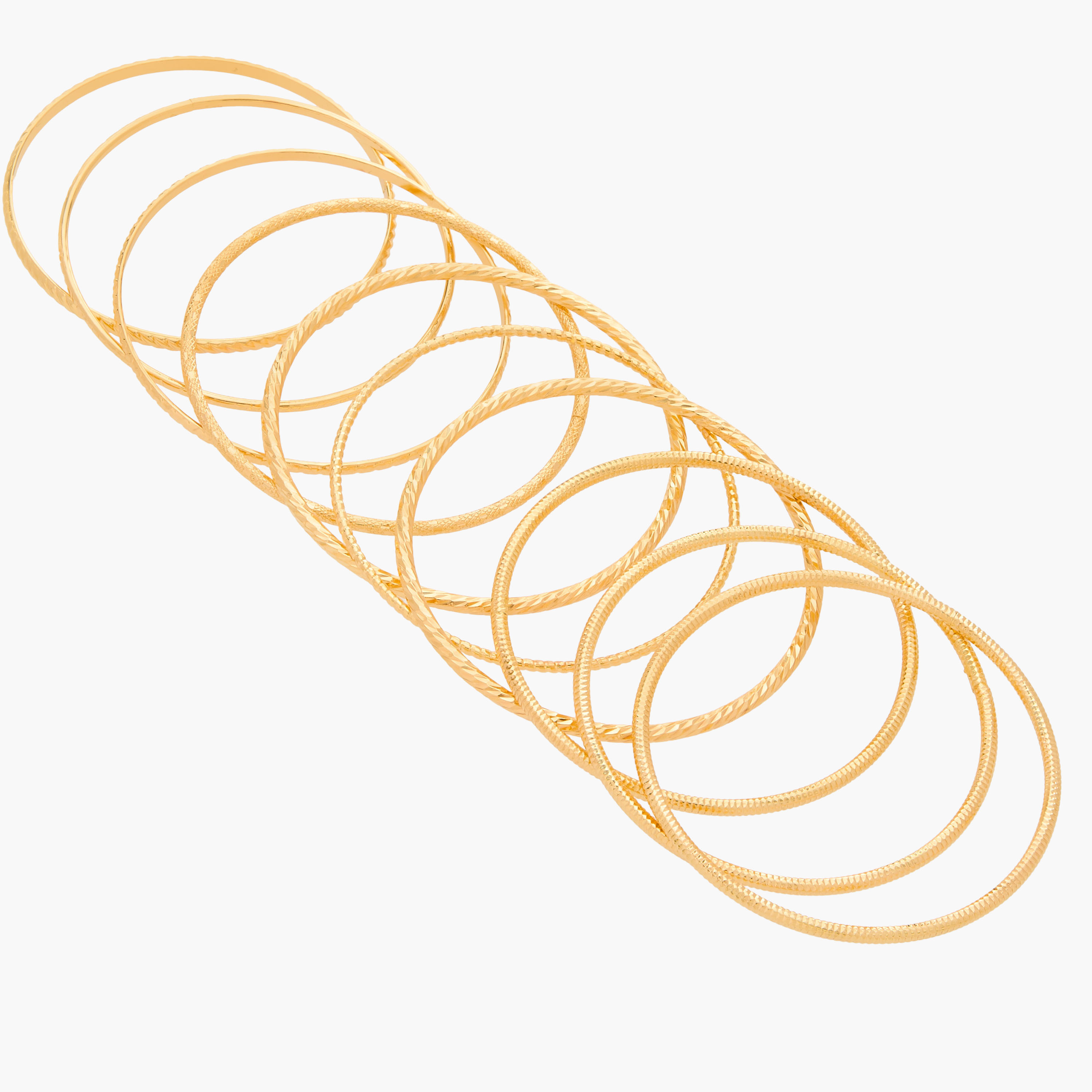 Set of 10 - Textured Metallic Bangle-women-watchesandjewellery-jewellery-banglesandbracelets-image-19