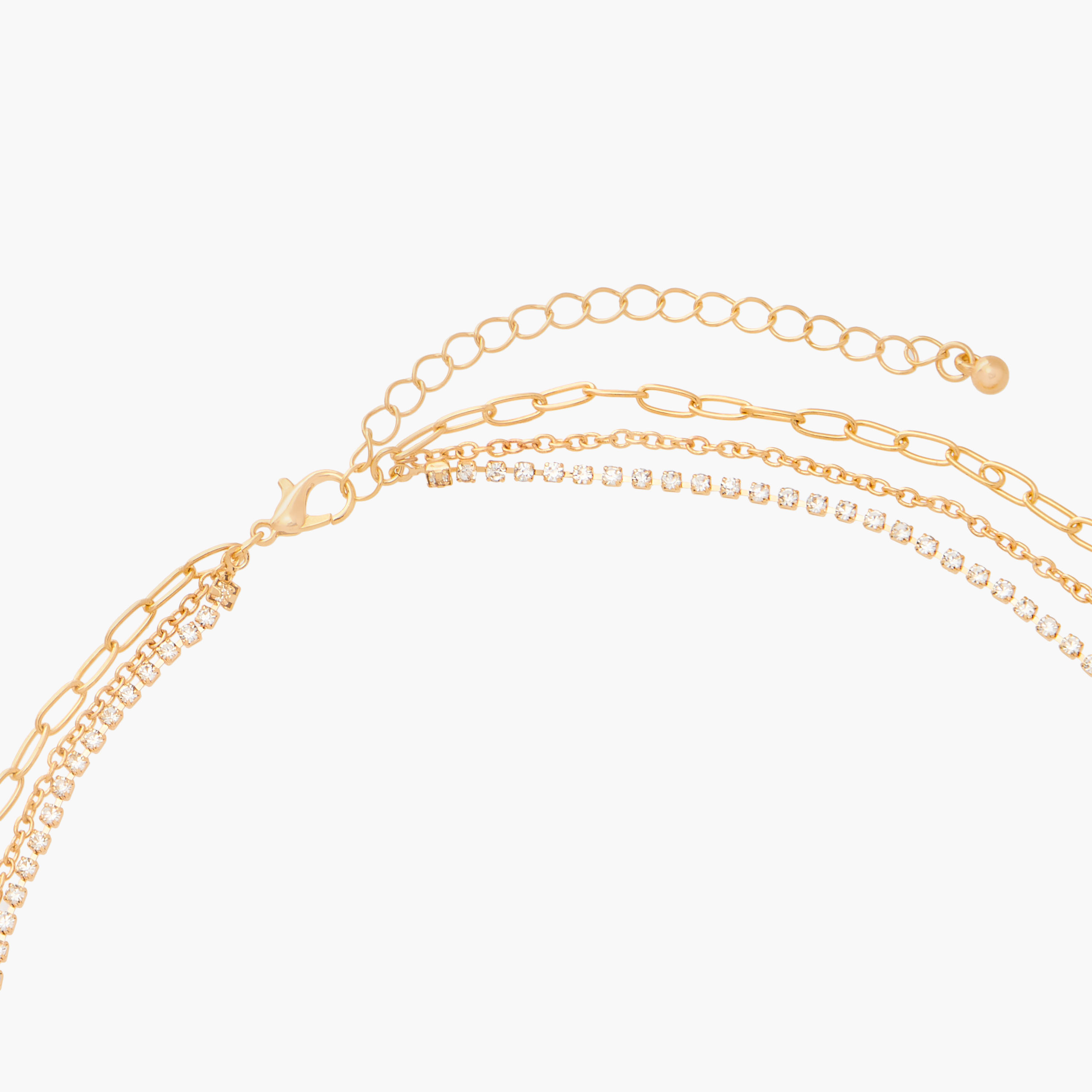 قلادة متعددة الطبقات بمشبك إغلاق وتزيينات أحجار من جلو-women-watchesandjewellery-jewellery-necklacesandpendants-image-4