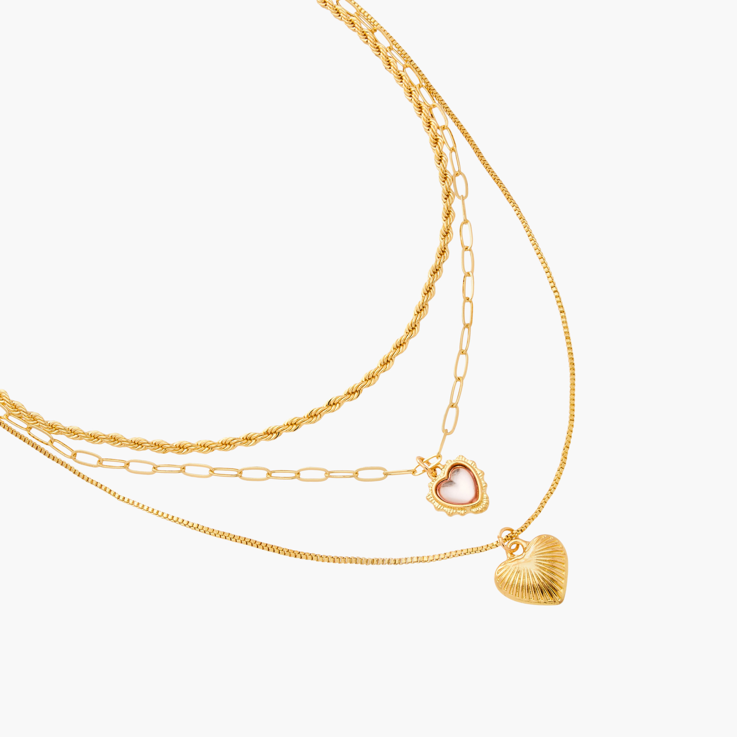 Gloo Layered Necklace with Heart Pendant and Lobster Clasp Closure-women-watchesandjewellery-jewellery-necklacesandpendants-image-2