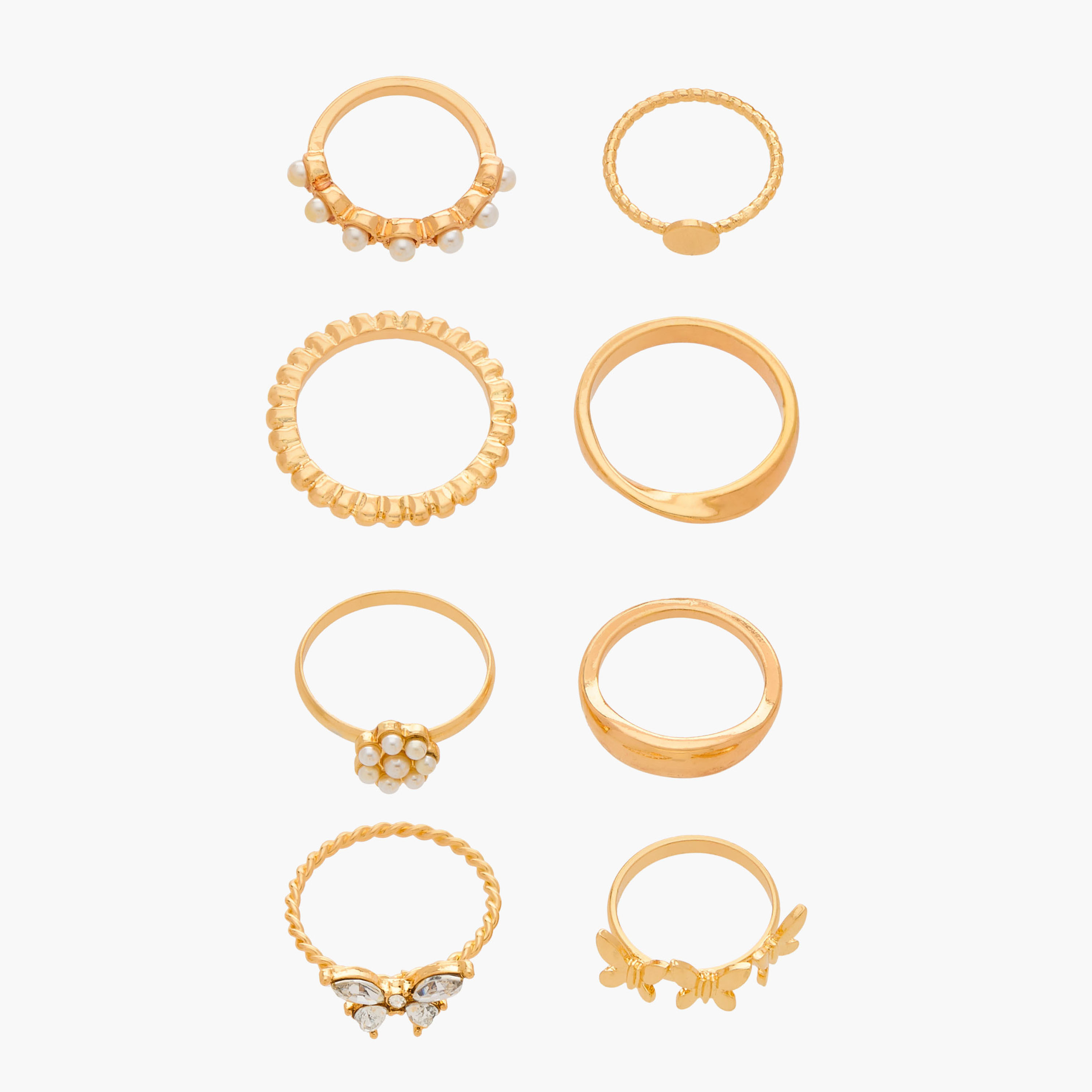 Set of 8 - Gloo Assorted Ring-women-watchesandjewellery-jewellery-rings-image-1