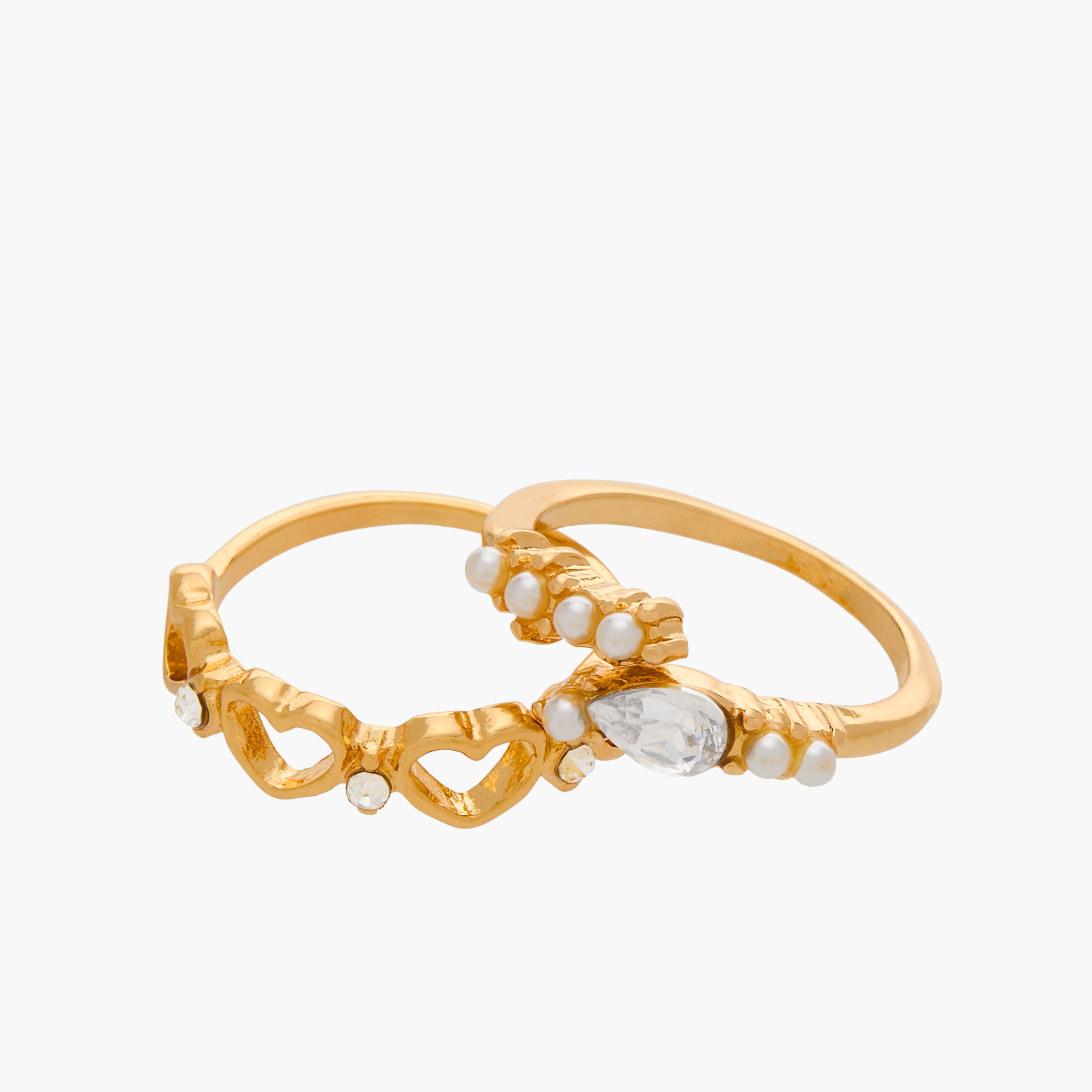 Set of 7 - Gloo Pearl Embellished Ring-women-watchesandjewellery-jewellery-rings-image-3