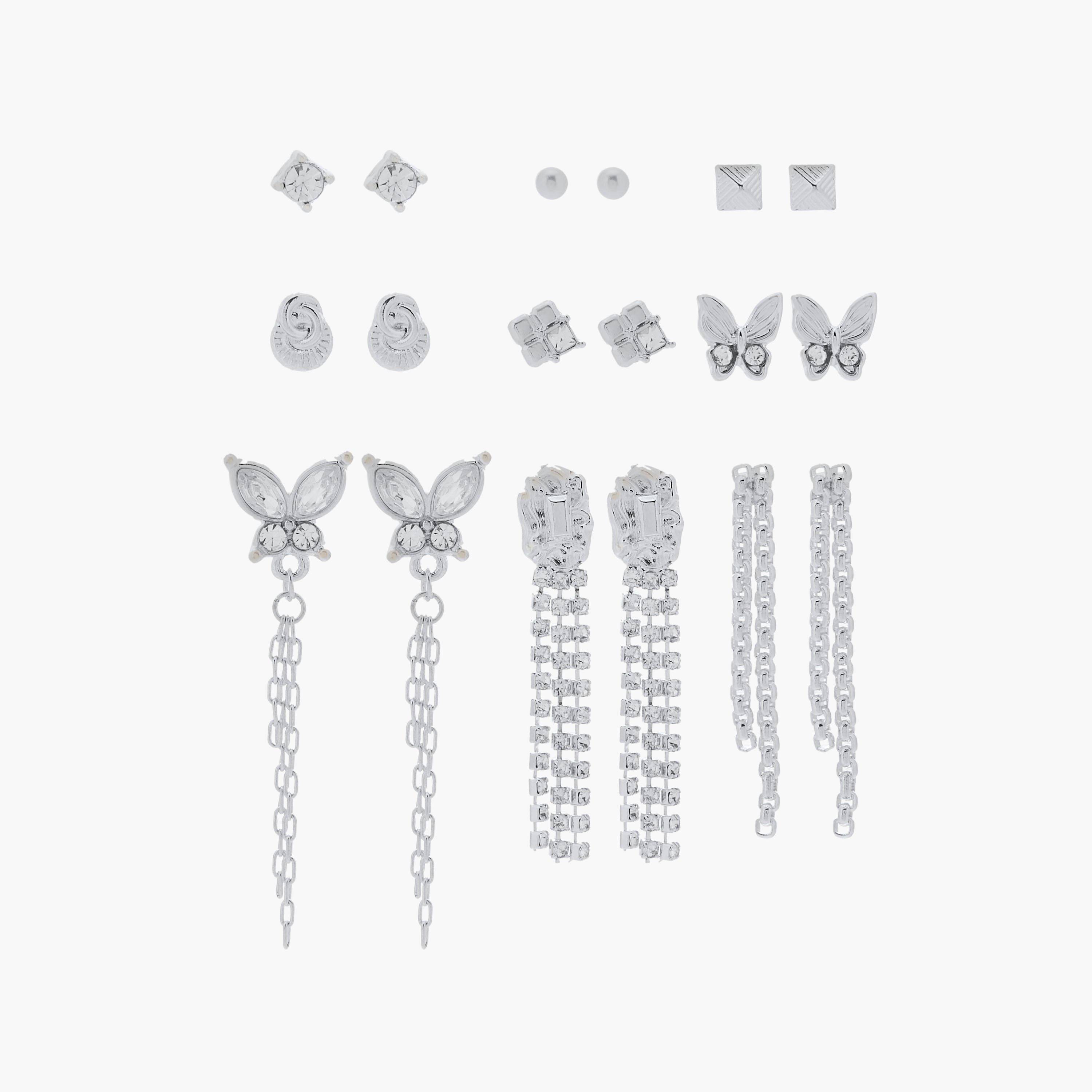 Set of 9 - Gloo Assorted Earring with Pushback Closure-women-watchesandjewellery-jewellery-earrings-image-1