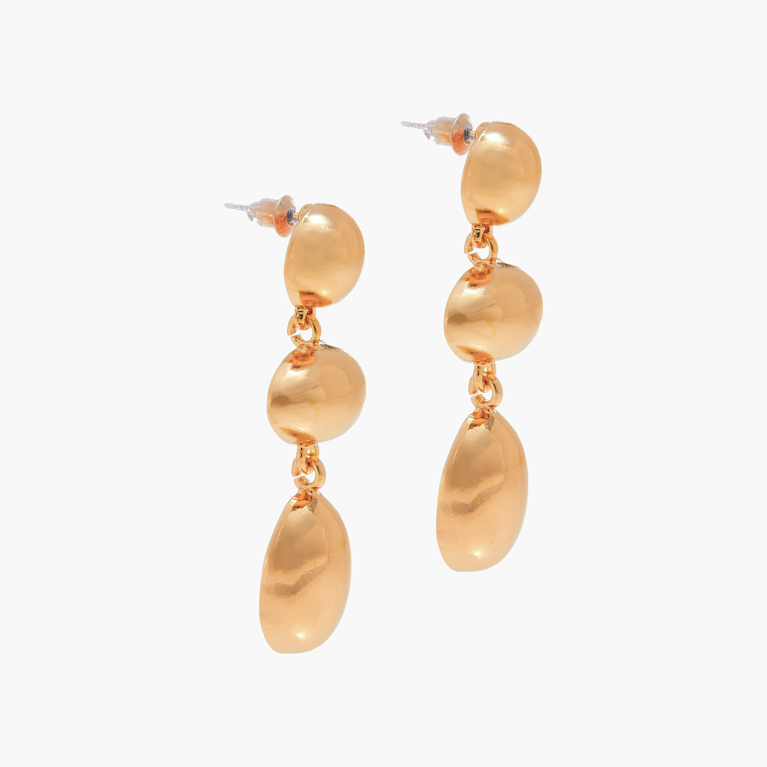 Set of 2 - Metallic Drop Earrings with Pushback Closure-women-watchesandjewellery-jewellery-earrings-image-4