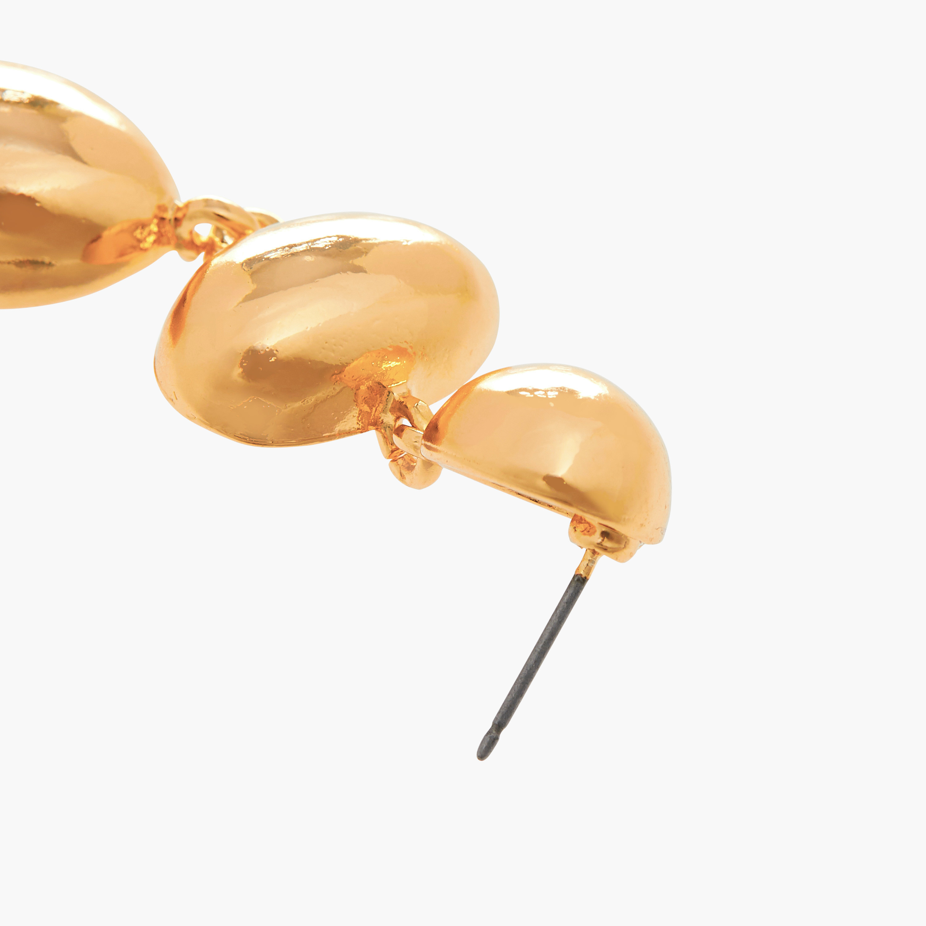 Set of 2 - Metallic Drop Earrings with Pushback Closure-women-watchesandjewellery-jewellery-earrings-image-6