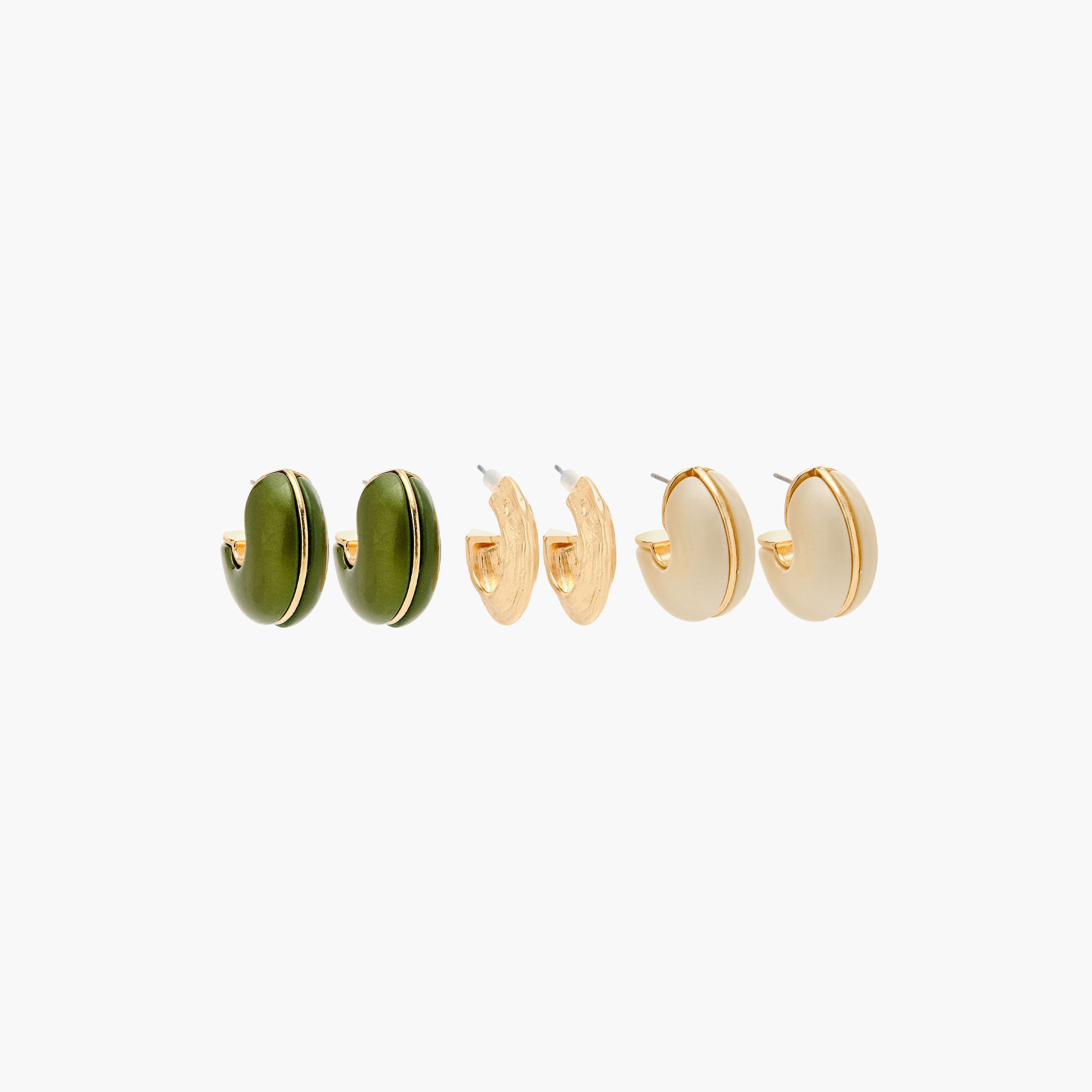 Set of 3 - Orb Hoop Earrings with Pushback Closure-women-watchesandjewellery-jewellery-earrings-image-1