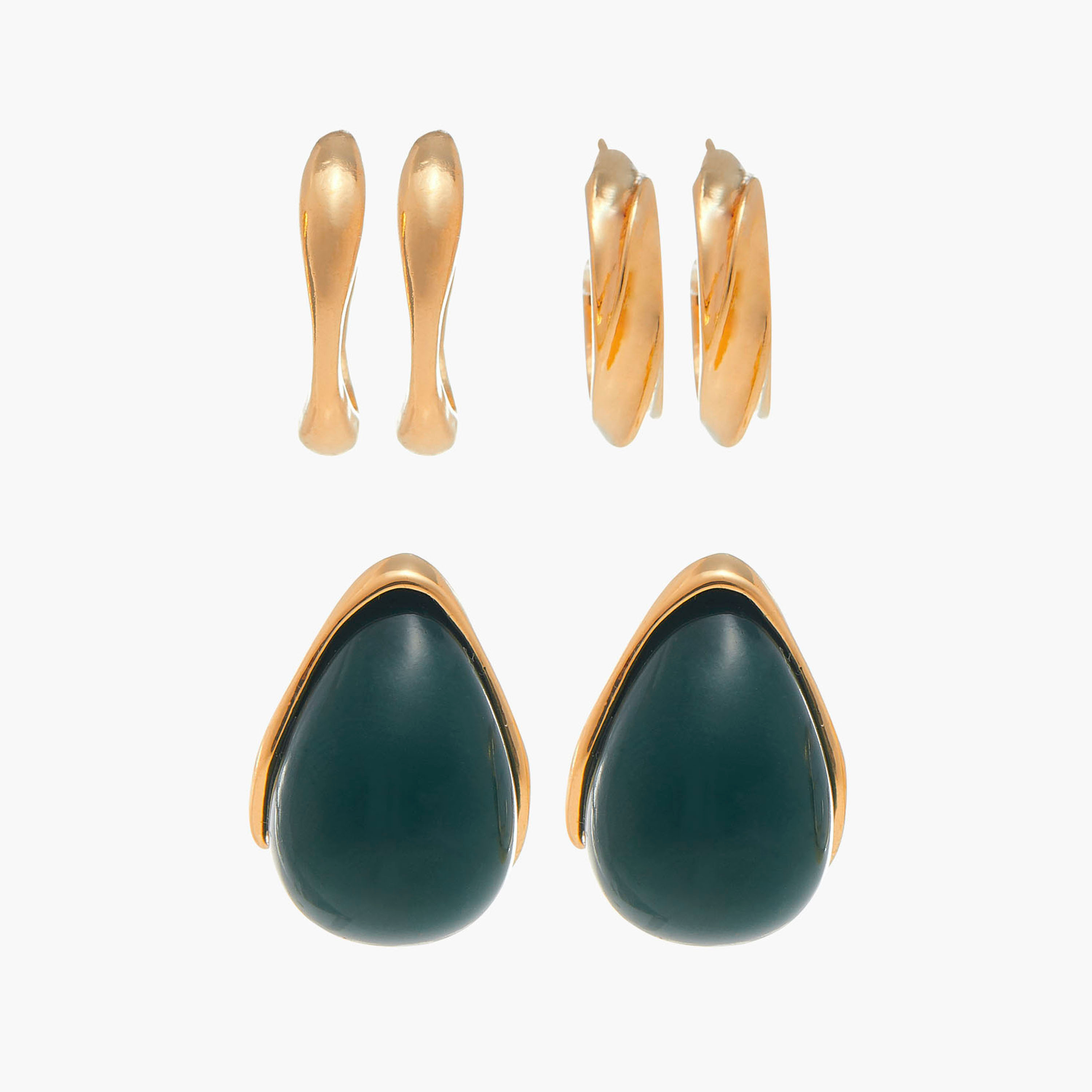 Set of 3 - Assorted Earrings with Pushback Closure-women-watchesandjewellery-jewellery-earrings-image-1